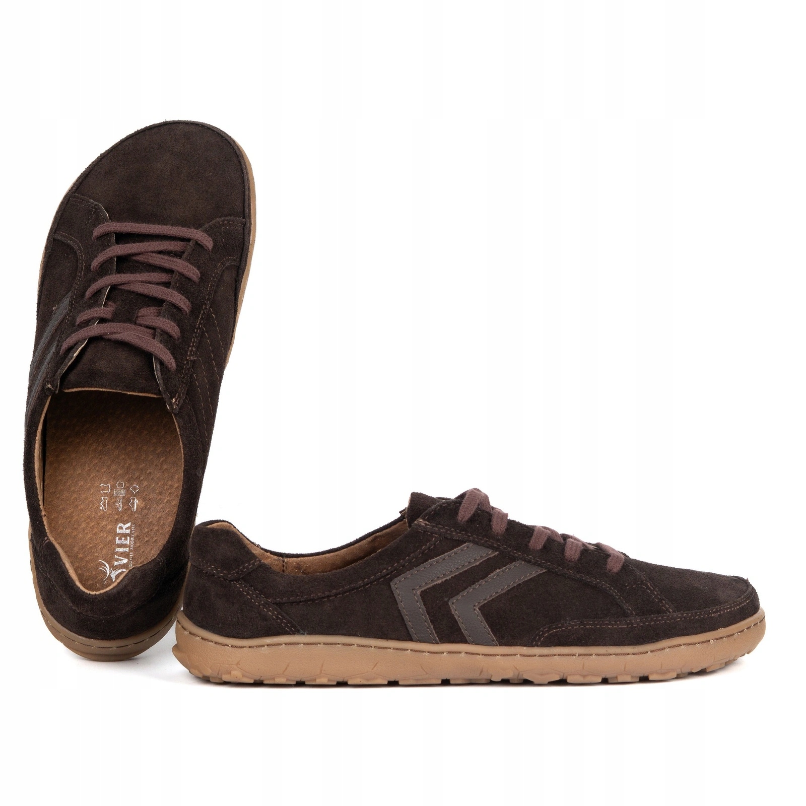 Pánské kožené barefoot boty Pivot zero drop anatomická špička hnědé 46