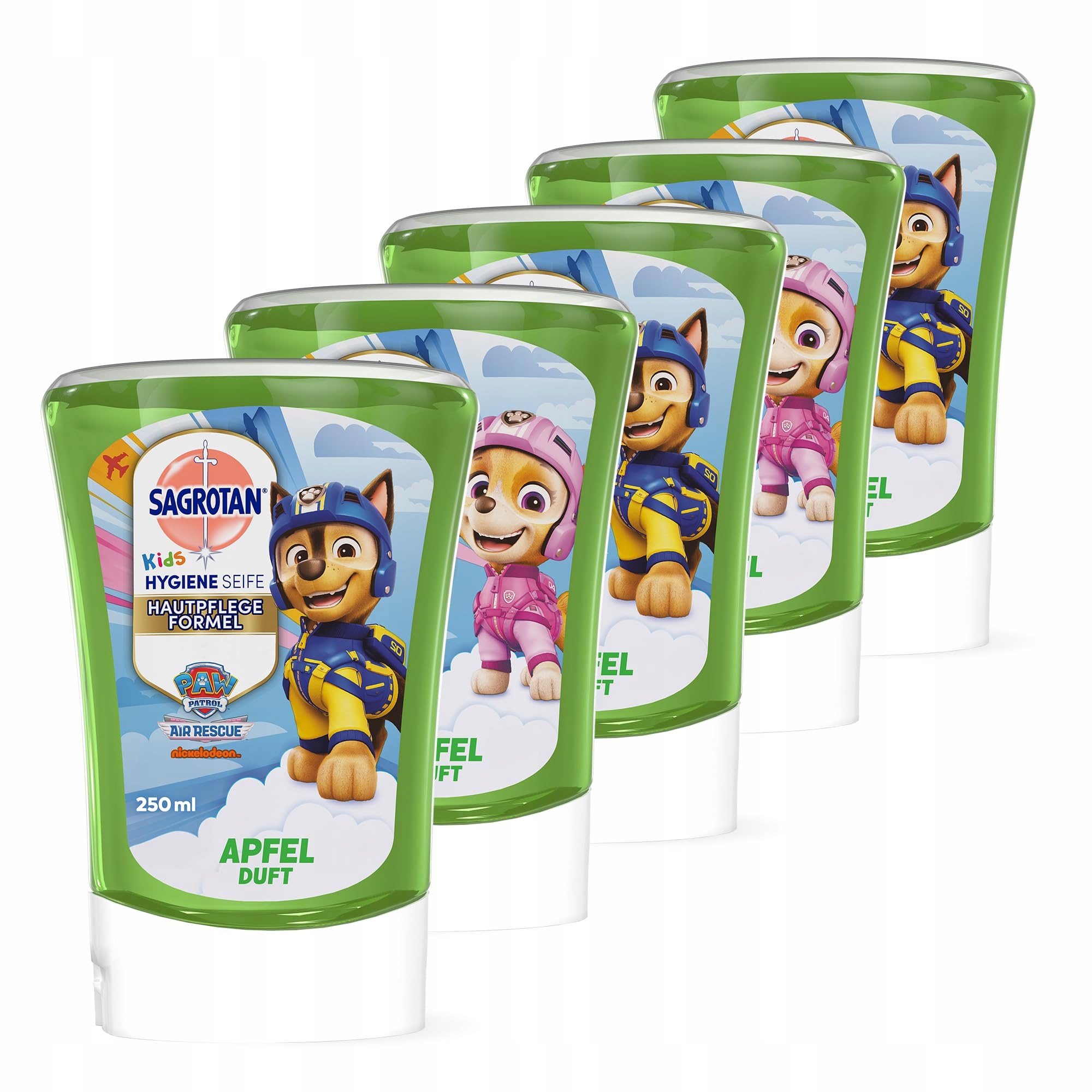 Sagrotan Kids No Touch mýdlo Apfel 5x250 ml pro automatický dávkovač