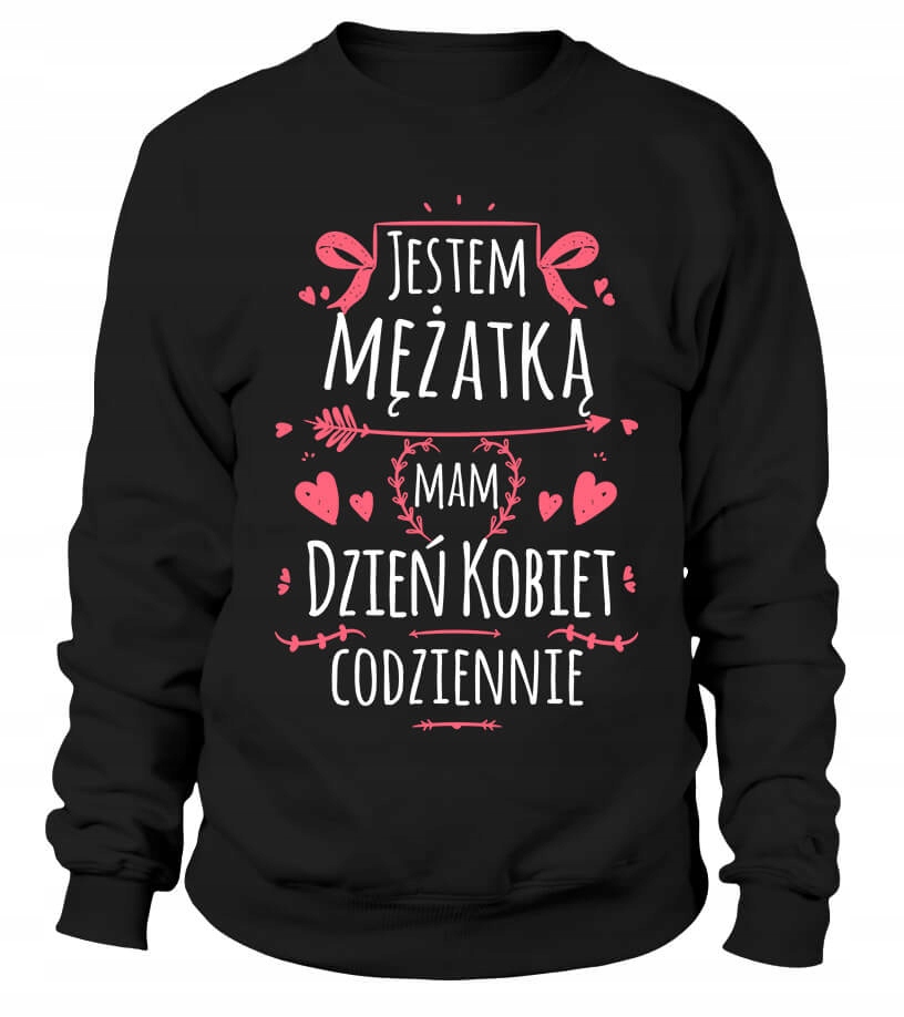 Dámská Mikina Jsem vdaná, mám každý den Den žen L Černá Dárek sada