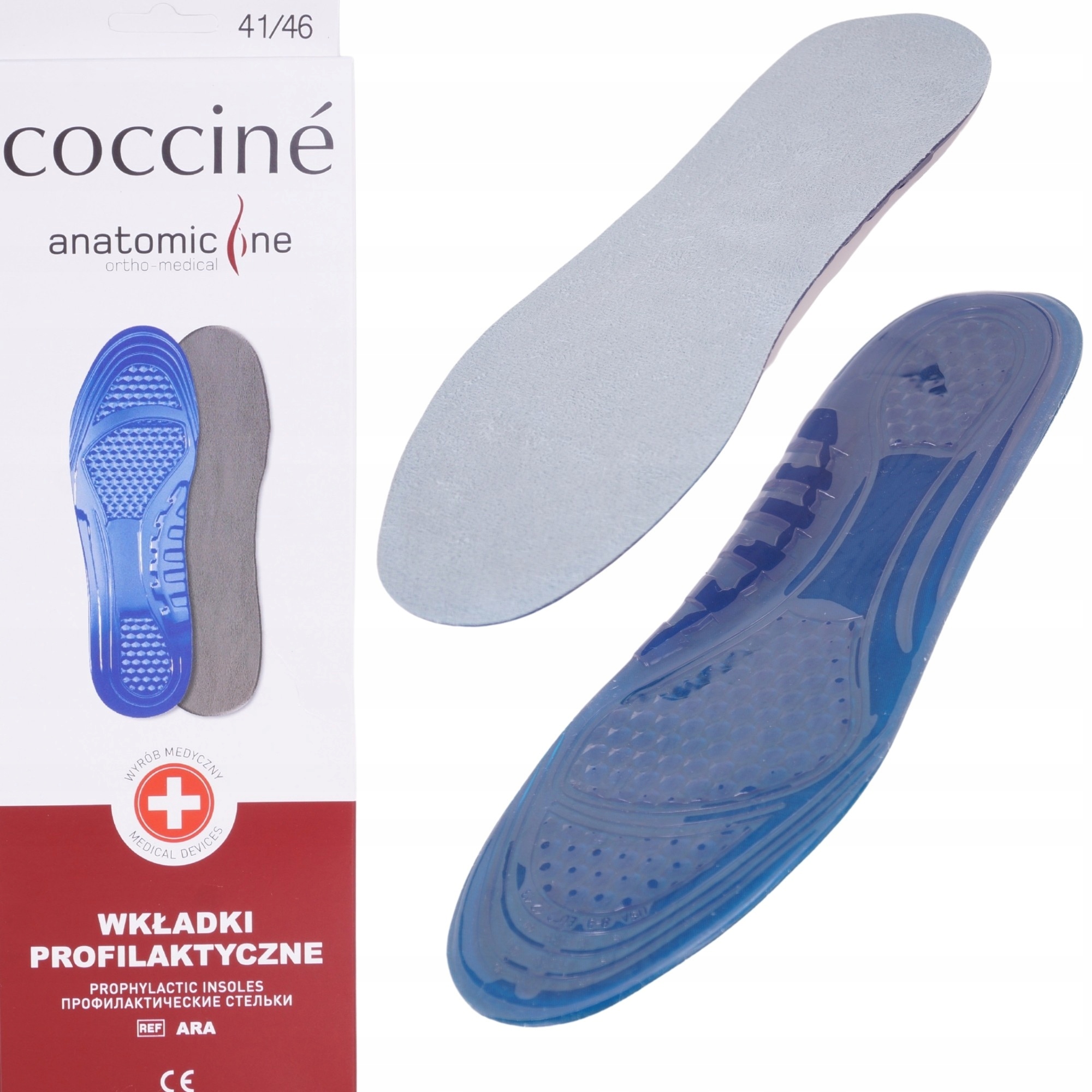 ŻELOWE WKŁADKI PROFILAKTYCZNE COOCINE ARA 41-46