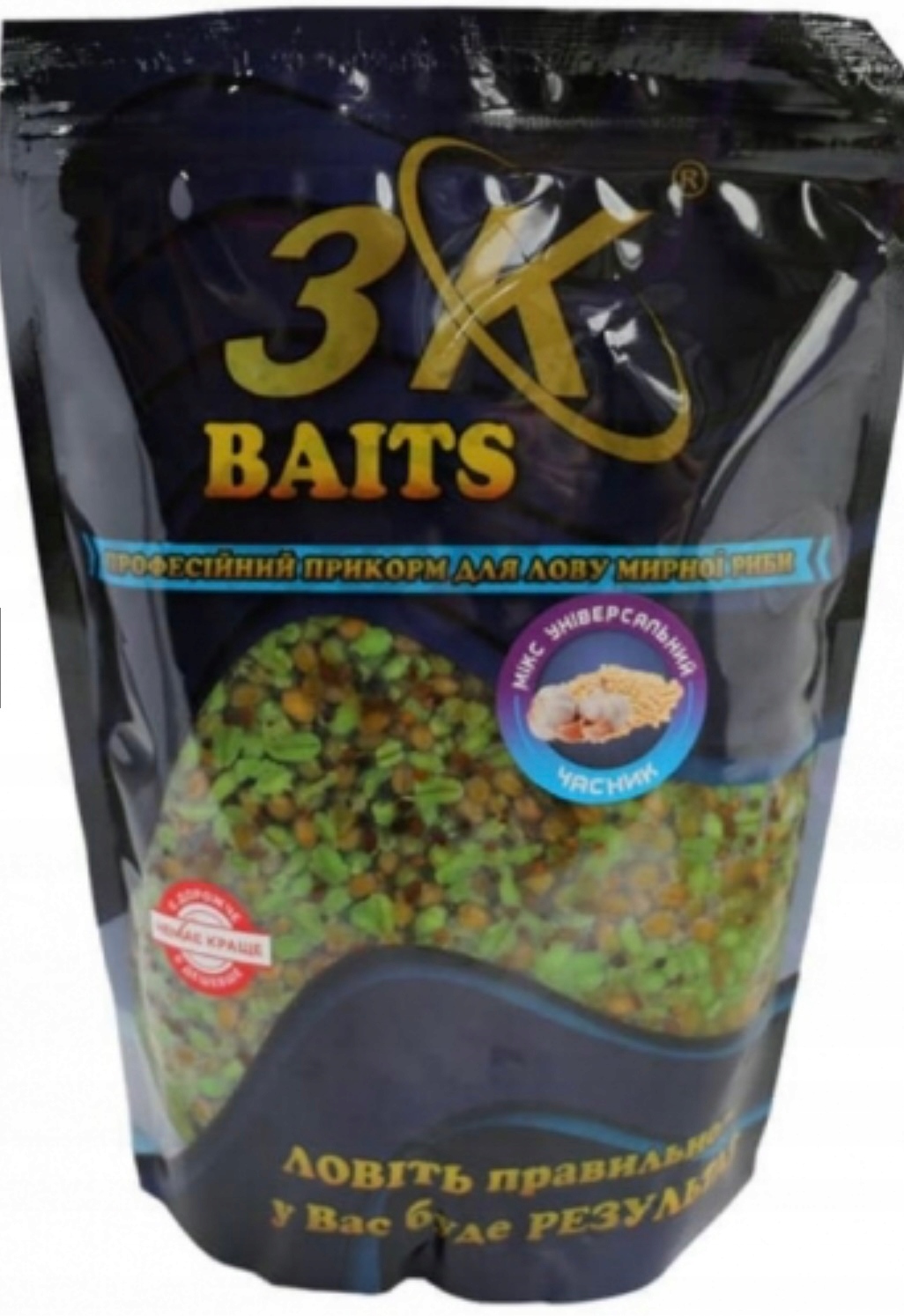 Zanęta wędkarska Mieszanka ziaren Grain MIX 3KBAITS Uniwersalny Czosnek 1KG