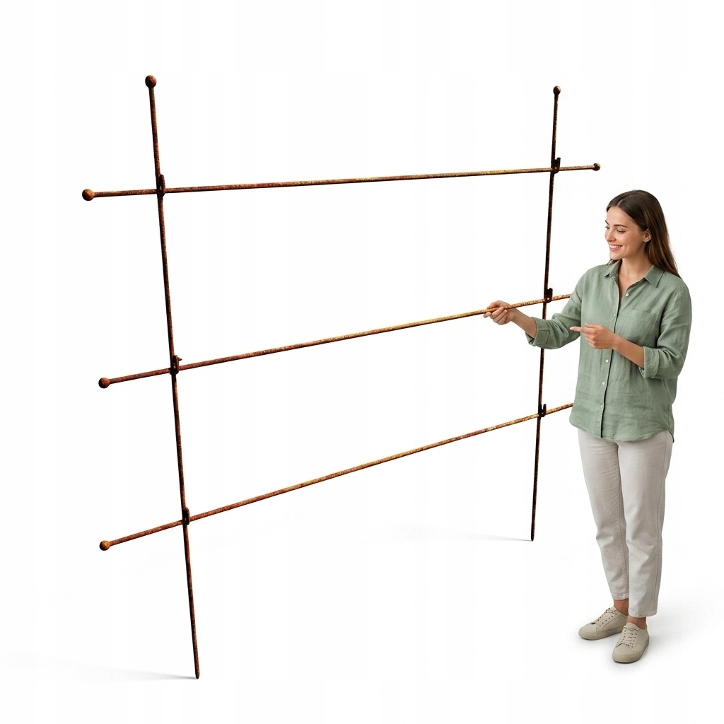 Metalowa Podpora Ogrodowa – Trejaż kratka do roślin pnących groszek 150 cm