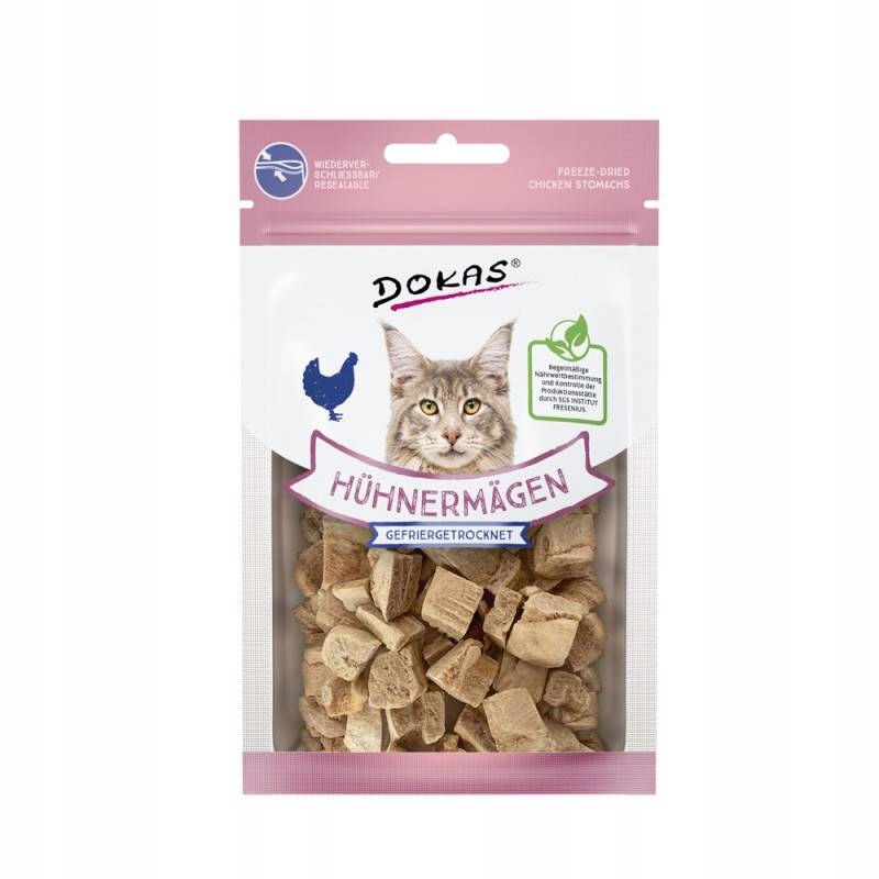 Levně 5x Dokas Lio mokrá pochoutka pro kočky drůbeží zoladky 12g