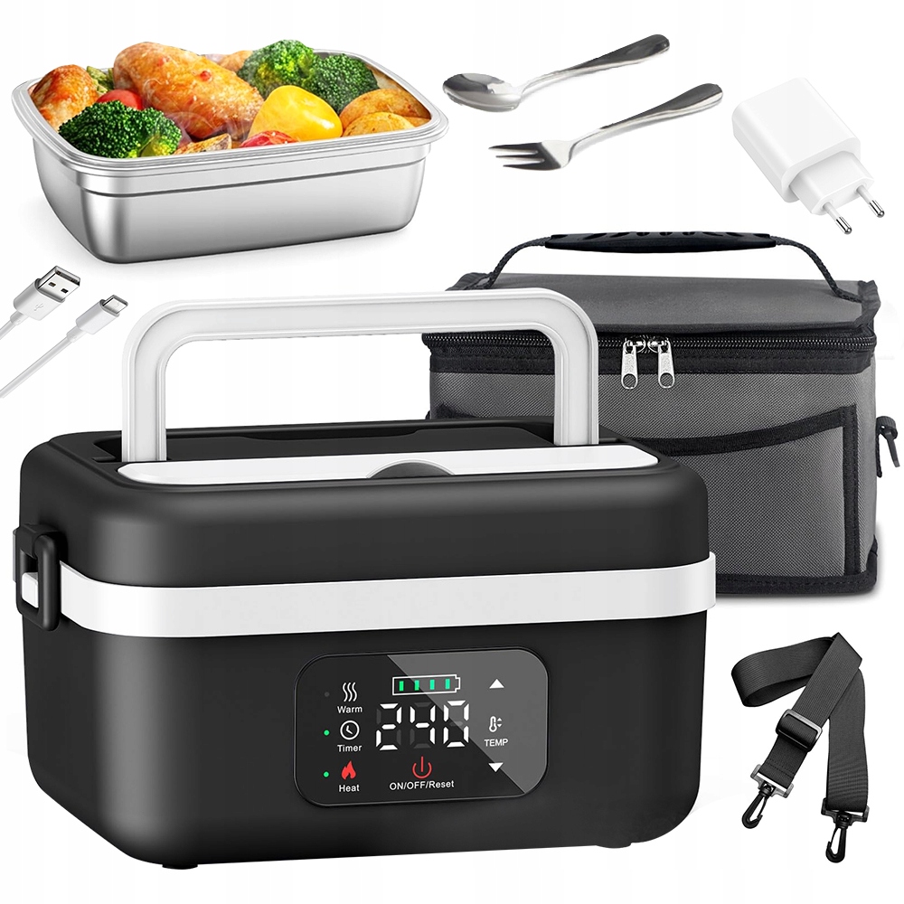 Inteligentní obědový box Elektrický ohřívač LunchBox Lžíce Vidlička 1L