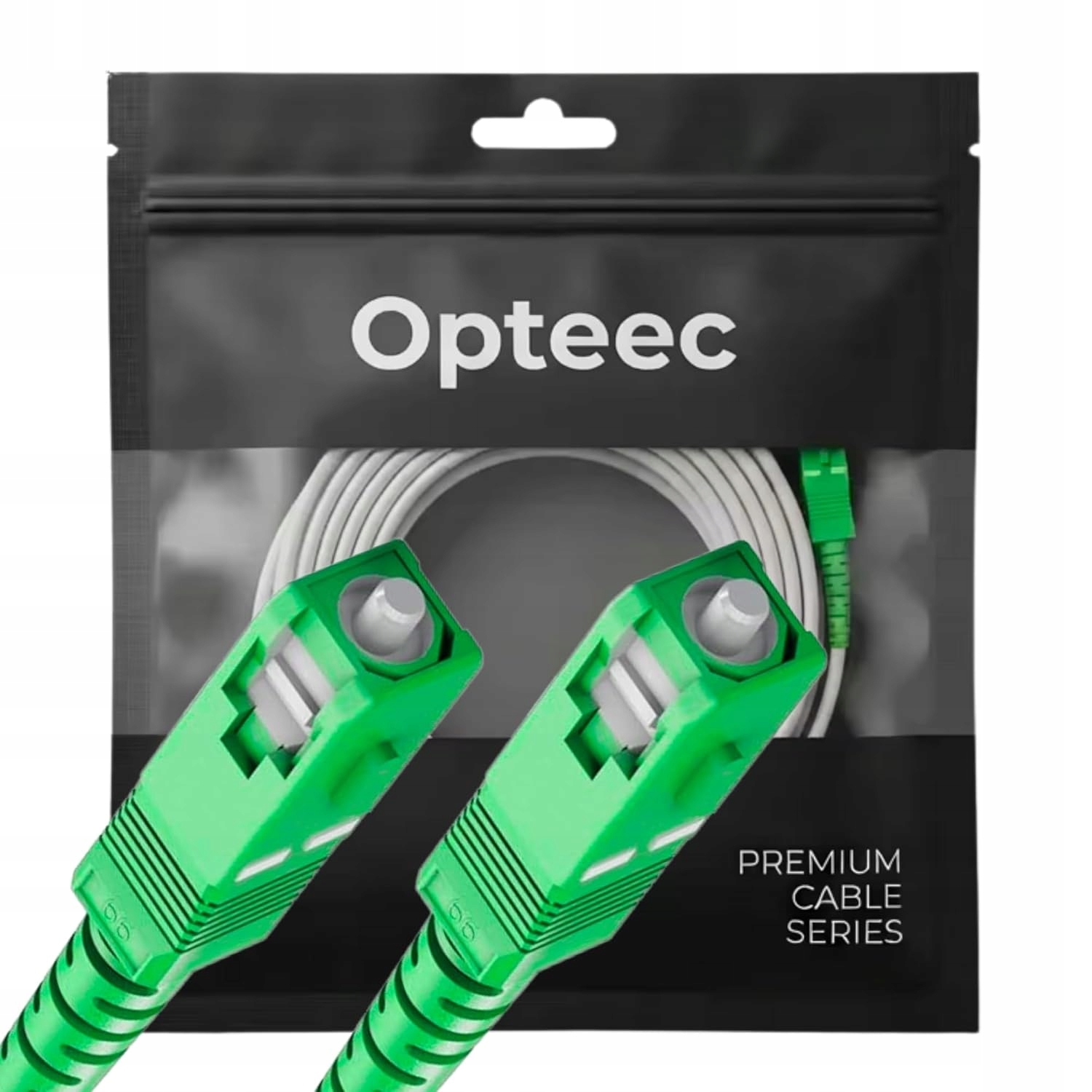 Opteec Ekranowany kabel światłowodowy SC-APC do SC-APC wzmocniony 5 m