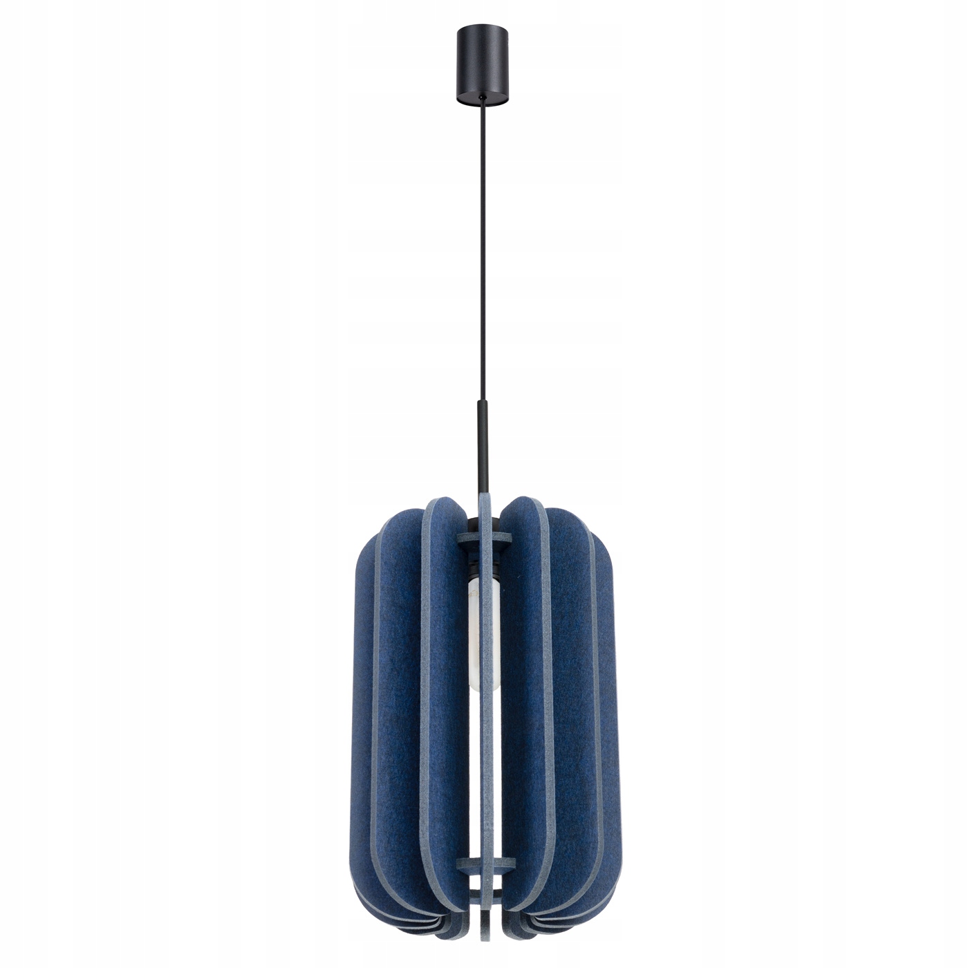 Dekoratívna závesná lampa MULA27, modrá, tienidlo, plsť; obývacia izba