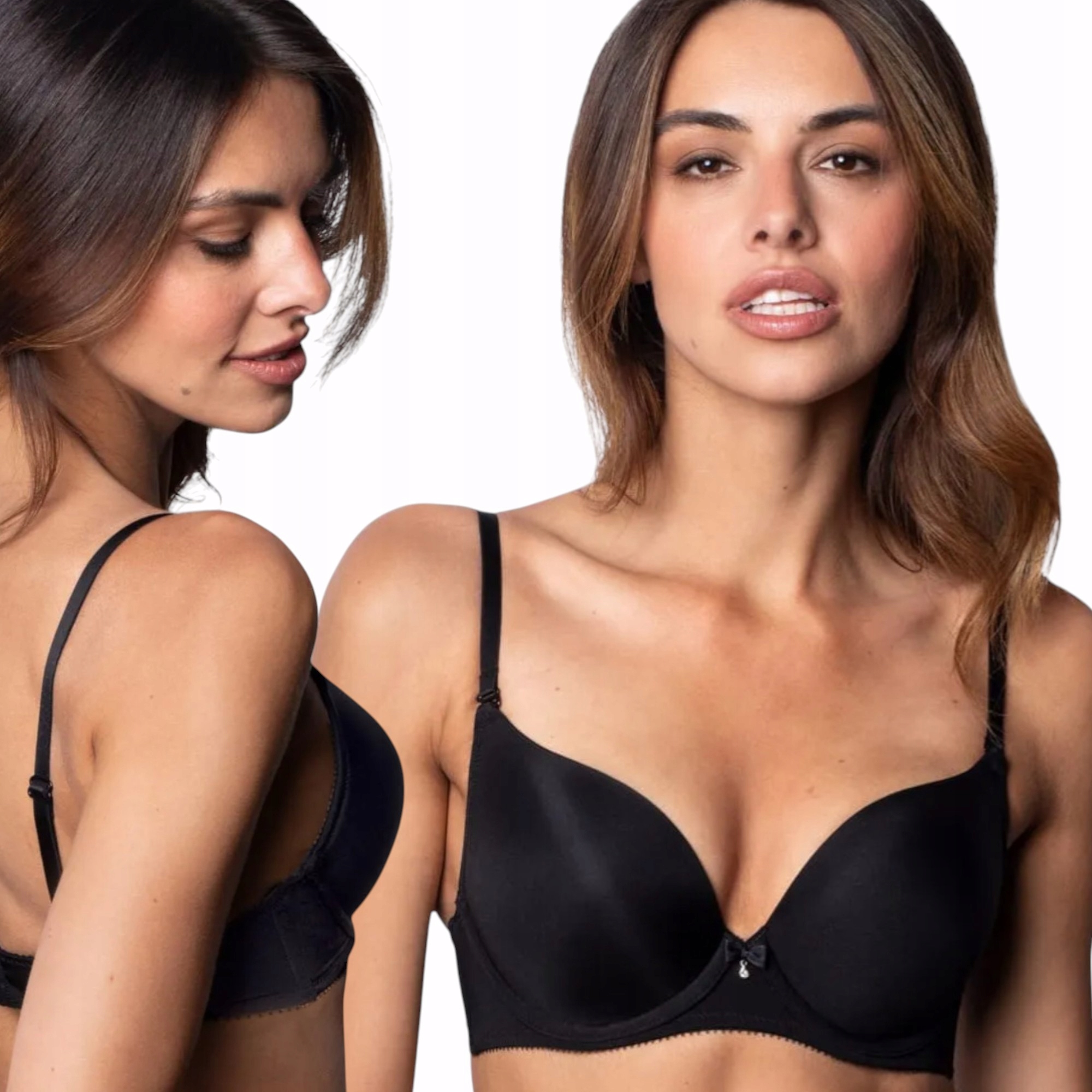 Podprsenka Agio DB-9214 push-up hladká Černá E 75