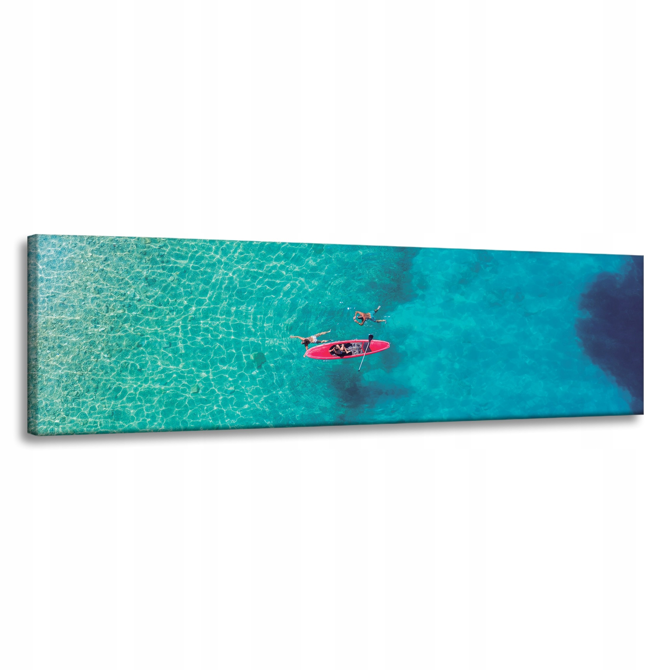 Obraz na plátně Kajak Lidé Slunce Voda Dovolená 120x40 cm