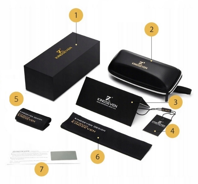 Okulary przeciwsłoneczne KINGSEVEN UV400 DREWNIANE13683225985 Model Aviator UV-400