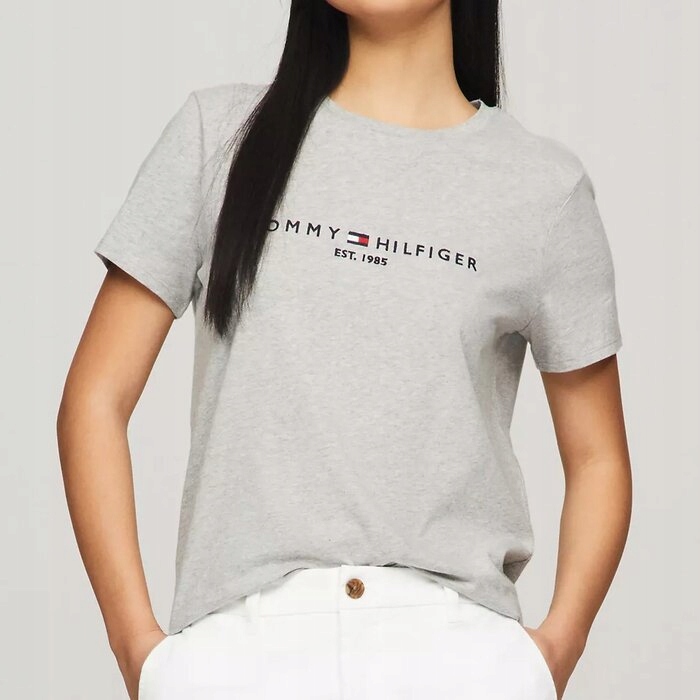 Tričko Tommy Hilfiger šedé klasické bavlněné S (nové)