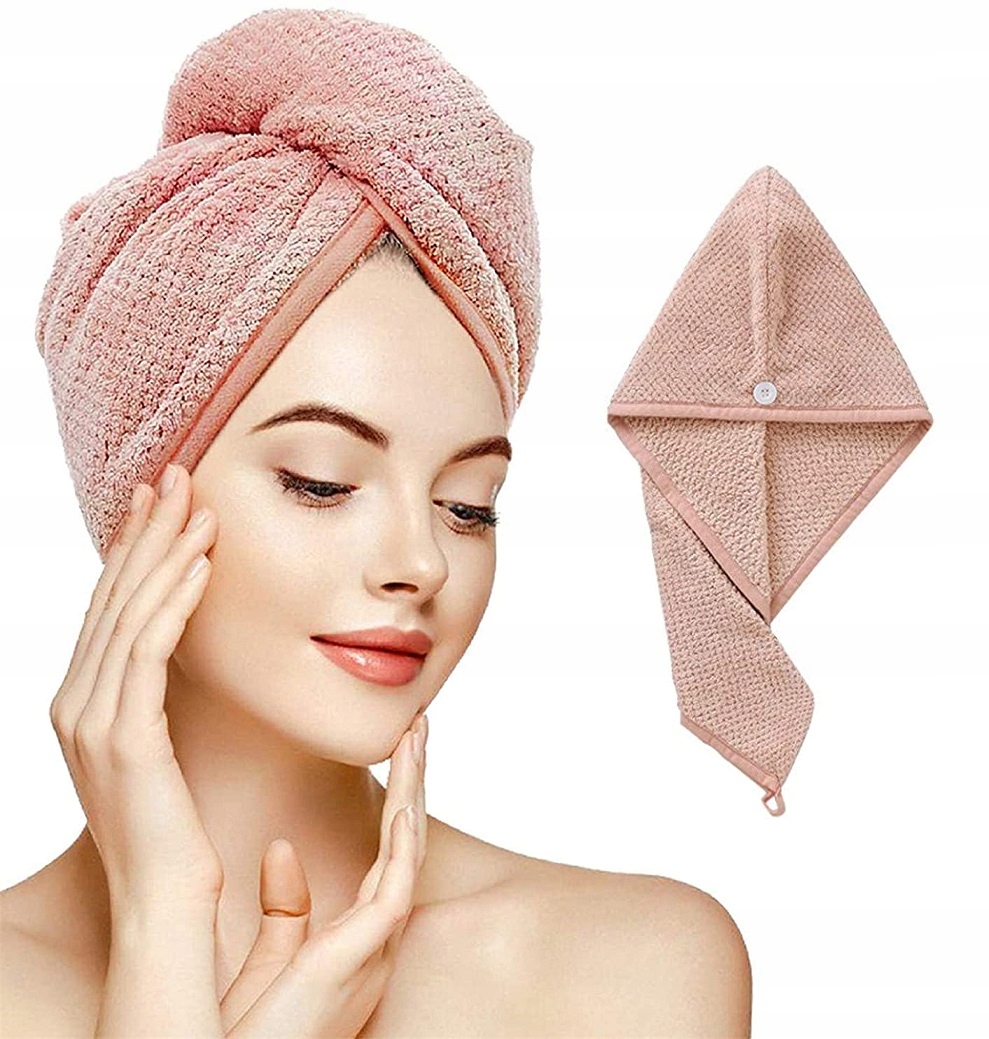 

Ręcznik Turban Do Włosów Z Mikrofibry Miękki Róż