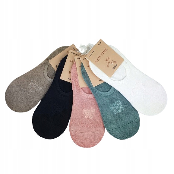 5x SKARPETY STOPKI DAMSKIE BAMBUSOWE ZAPACHOWE Z LOGO JAKOŚĆ PREMIUM NISKIE Marka Inna marka