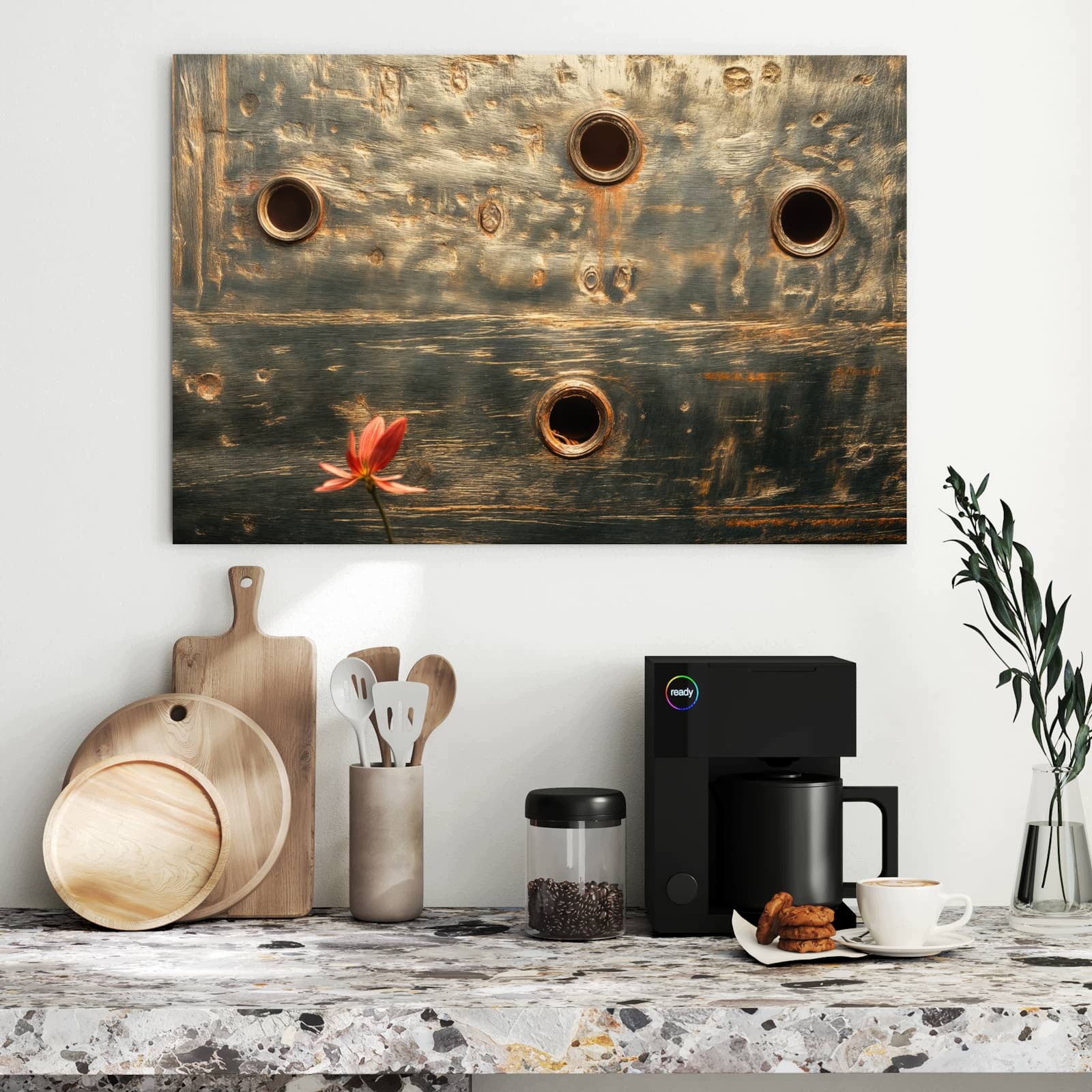 Magnetická tabule Deska kovová Vintage 90 × 60 cm