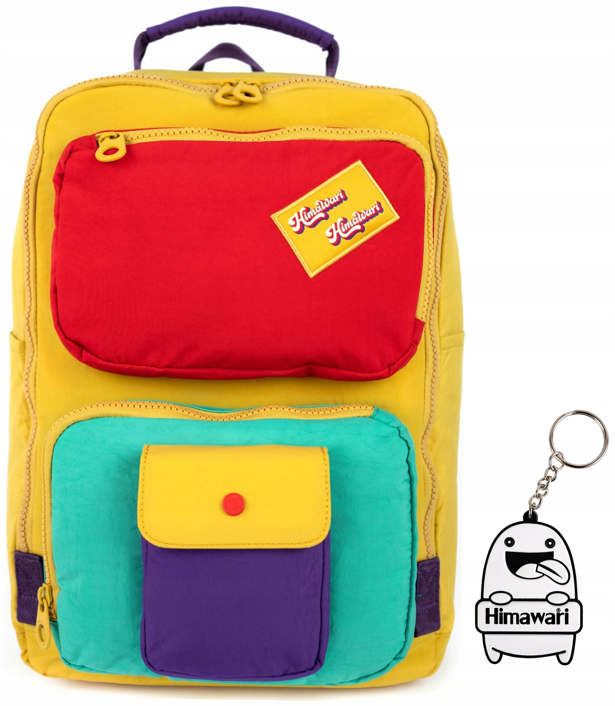 Batoh Himawari Retro S lehký, multifunkční, 90s, hořčicový