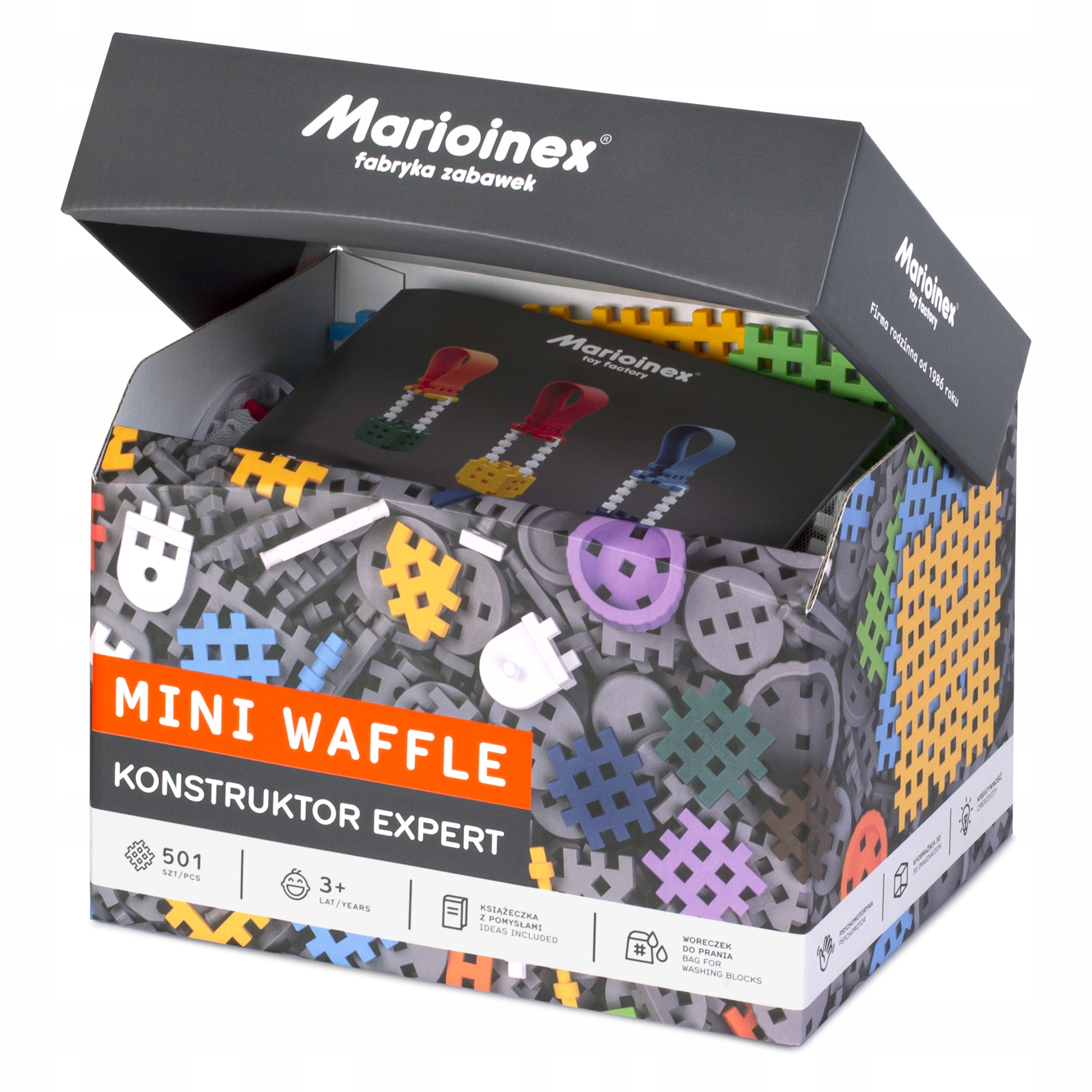 

Klocki Waffle Konstruktor Marioinex Expert 501 El.