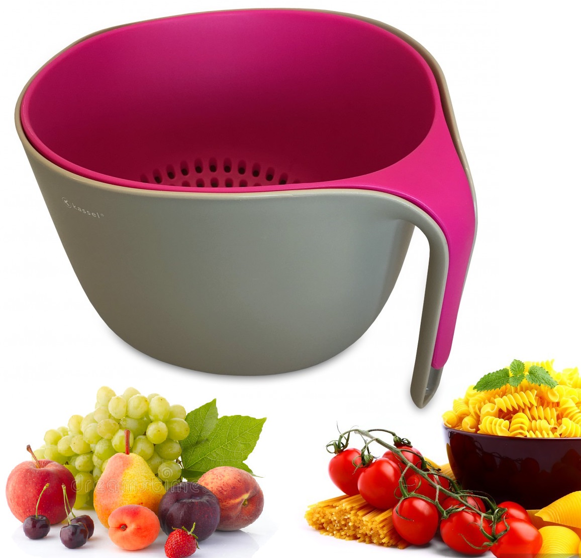 

zestaw miska durszlak ociekacz sitko duży głęboki