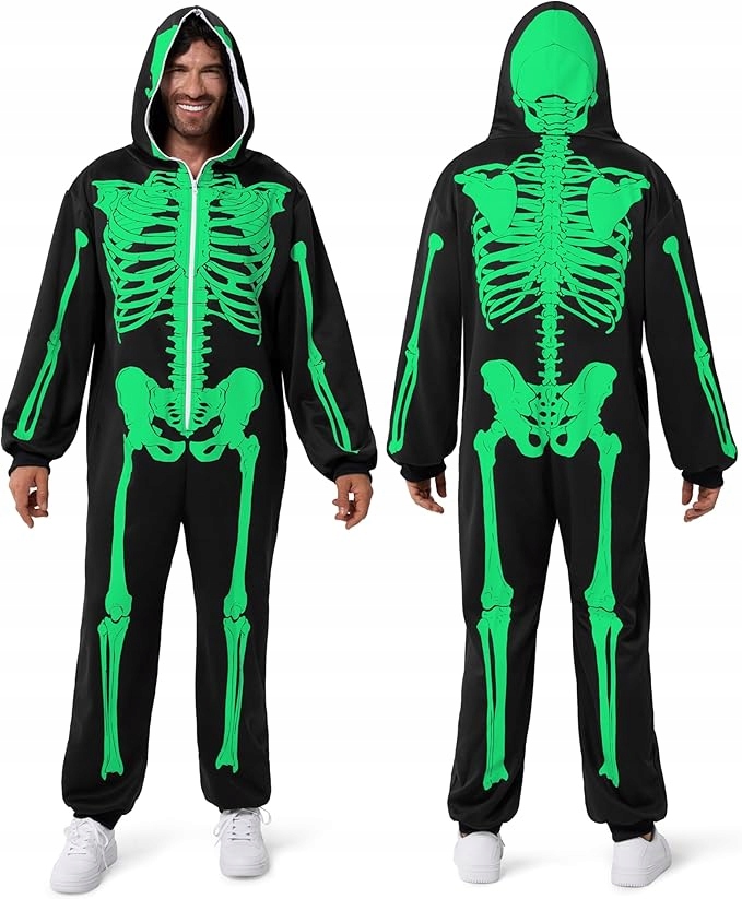 Pyžamový oblek Kostra svítí v temnotě Spooktacular Creations S