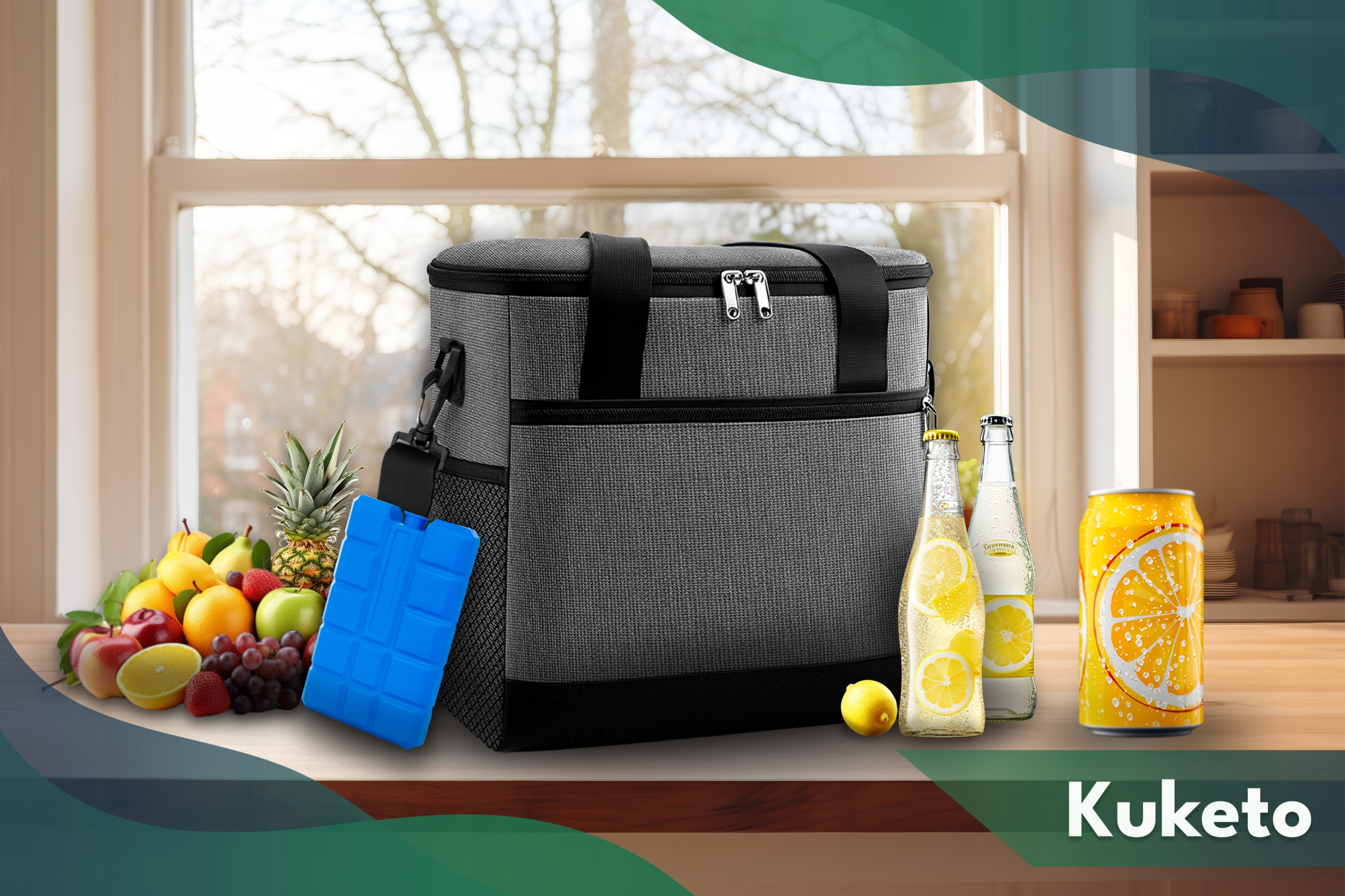 TORBA TERMICZNA LODÓWKA TURYSTYCZNA NA LUNCH JEDZENIE PLAŻOWA PODRÓŻNA 20L Marka Kuketo