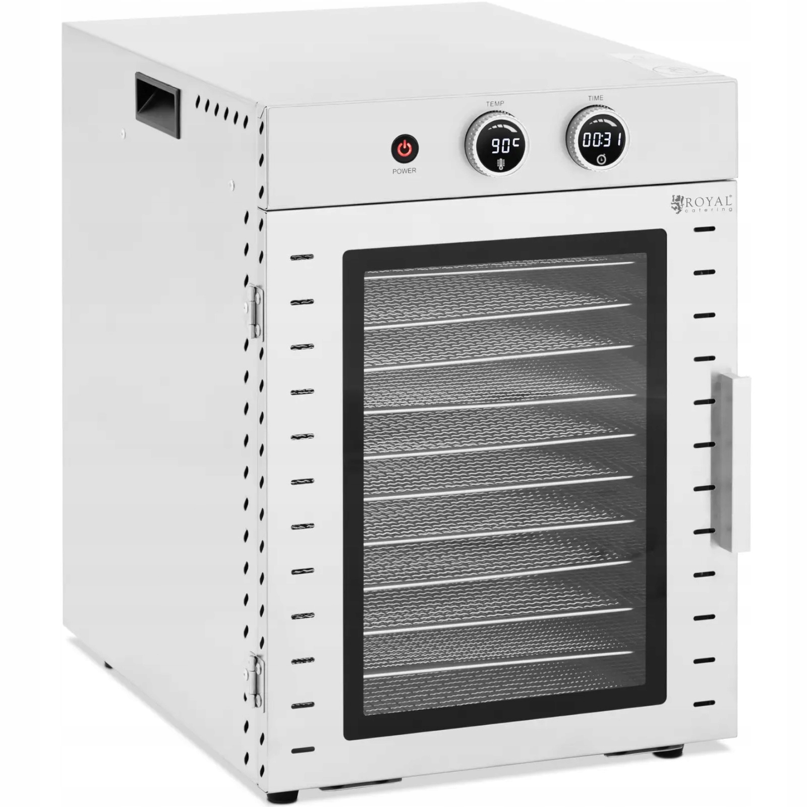 Sušička potravín na ovocie a huby, bylinky, 12 roštov, 1000 W