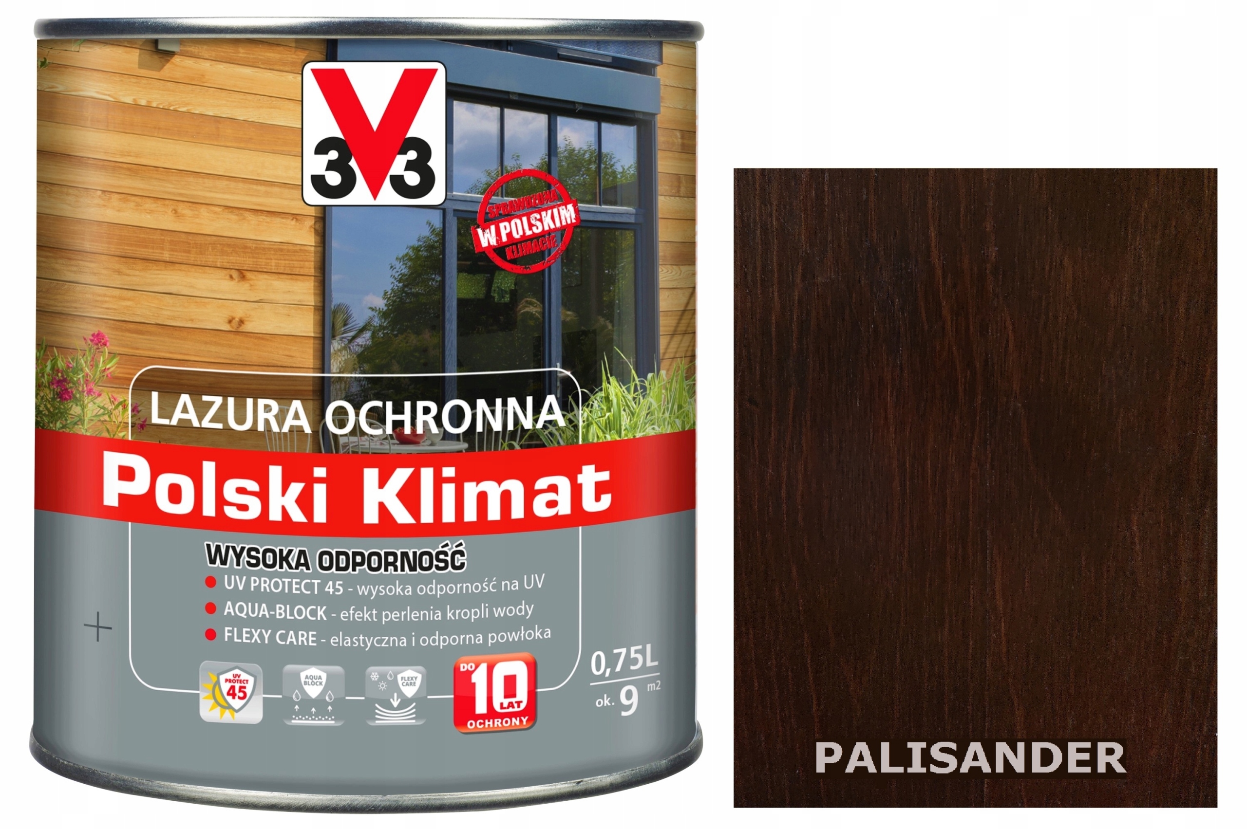 Lazura V33 Polski Klimat 10 lat Palisander 750ml