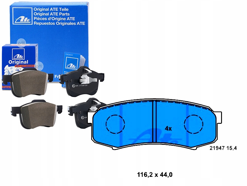 Brzdové Destičky Toyota Zadní Land Cruiser 90- Ate Sada pro řidiče #35