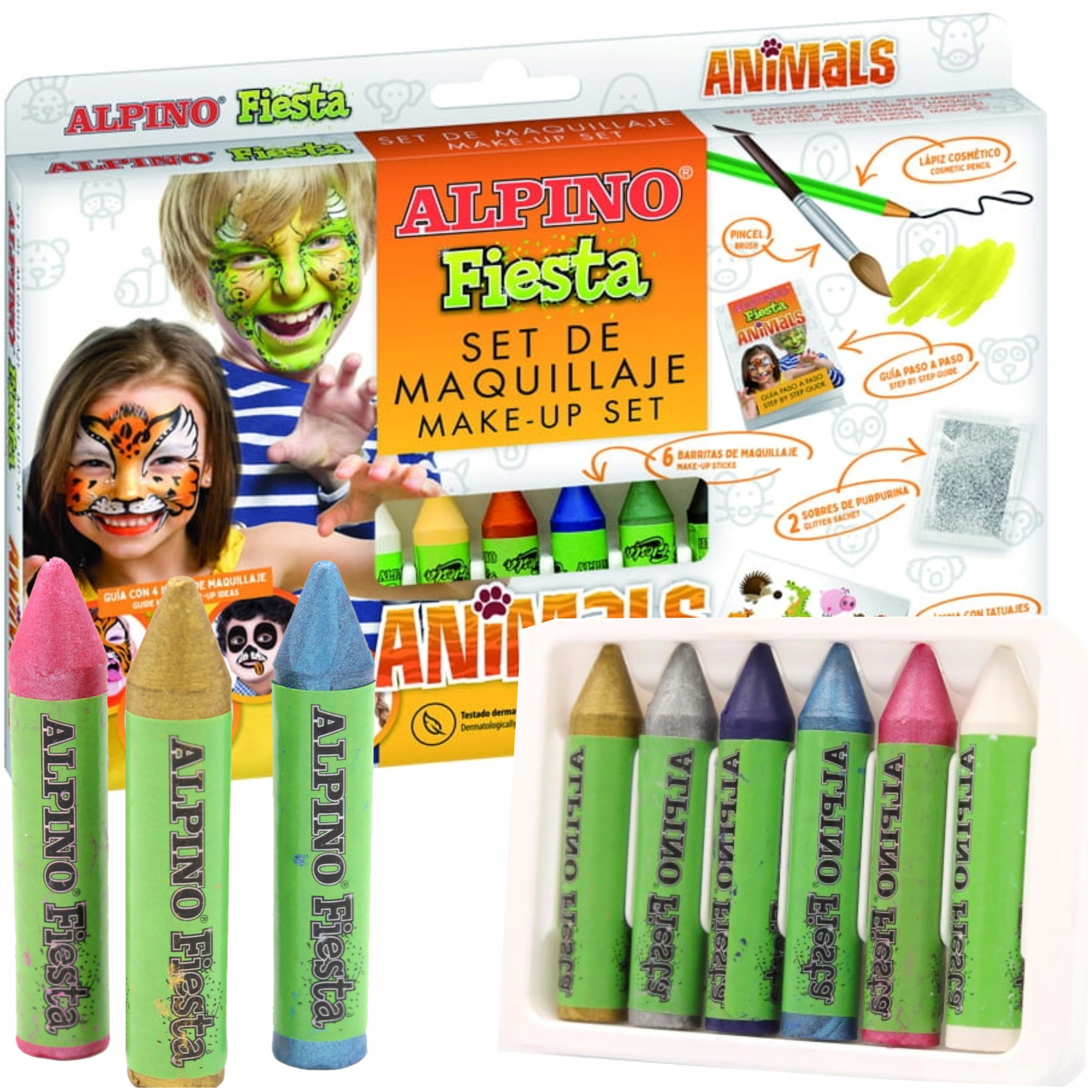 

Zestaw farb do twarzy Alpino Animals