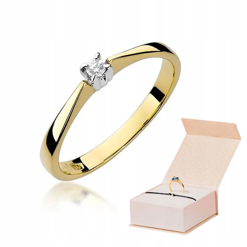 Zlatý Zásnubní Prstýnek 585 S Diamantem 0,03ct Zlatý Náramek