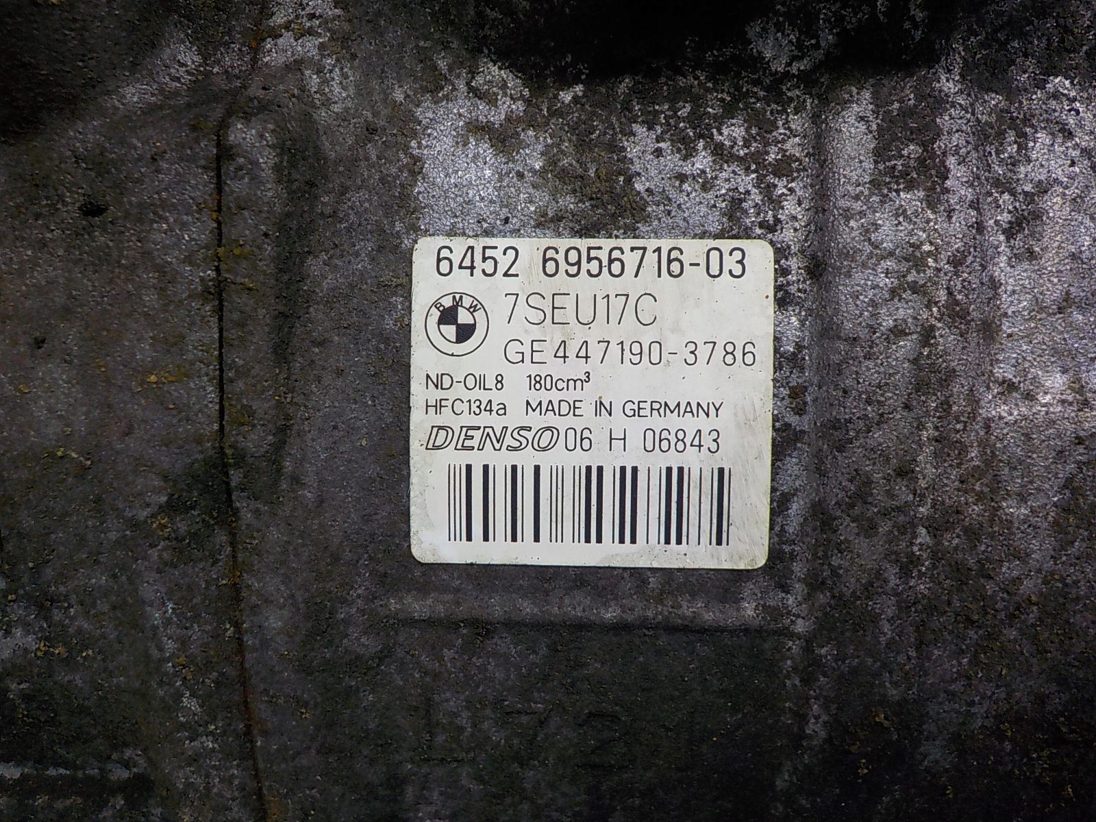 BMW E90 Klimakompressor klimaanlage 447190-3786 6956716-03