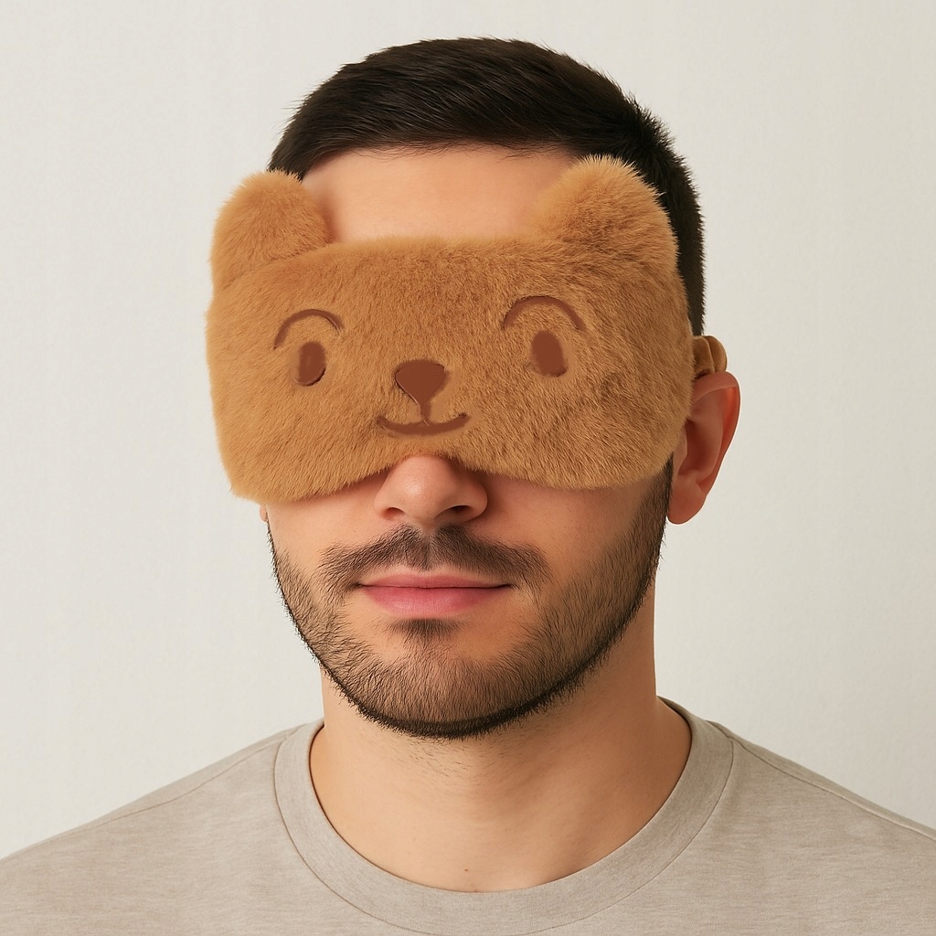 OPASKA na oczy MASKA do SPANIA SNU RELAKSU MASECZKA miś misiek misio plusz Marka Oldman