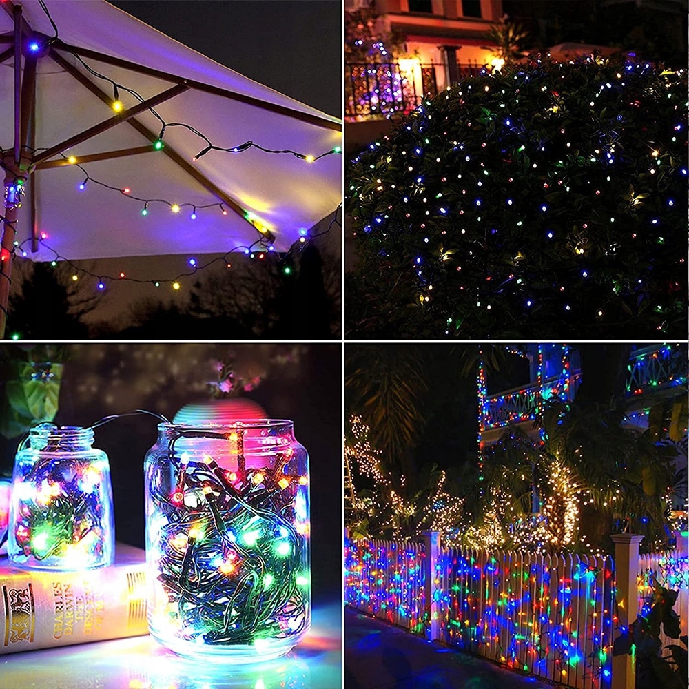 LAMPKI CHOINKOWE 200 LED ZEWNĘTRZNE WEWNĘTRZNE ŚWIĄTECZNE MULTIKOLOR 13m XL Liczba lampek 101 - 200