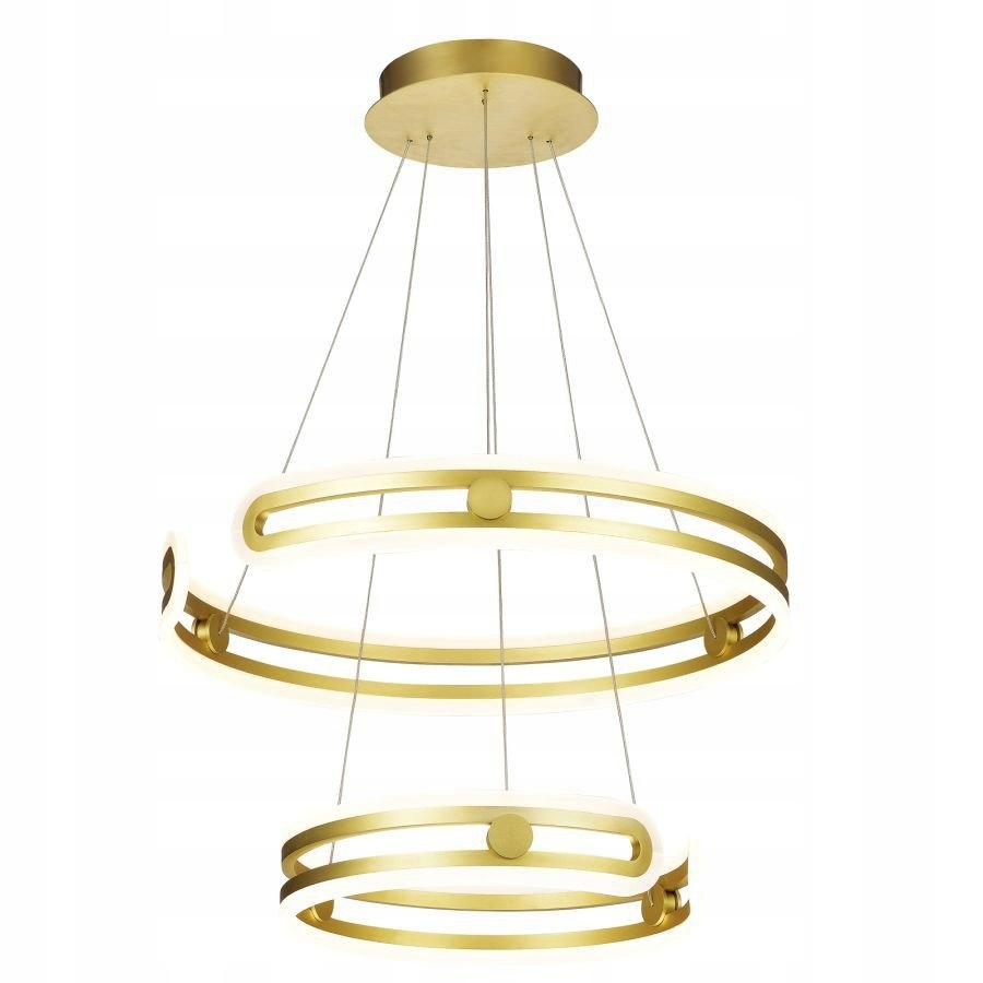Závěsná lampa Kiara zlatá Italux – elegantní do obývacího pokoje