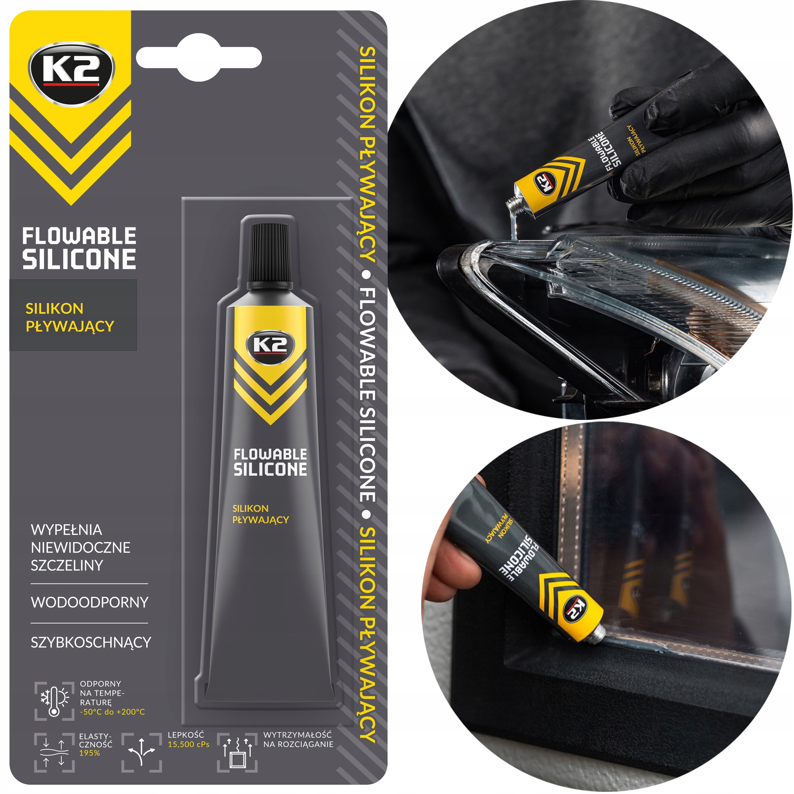 

K2 Silikon pływający do szczelin szyb i lamp 21g