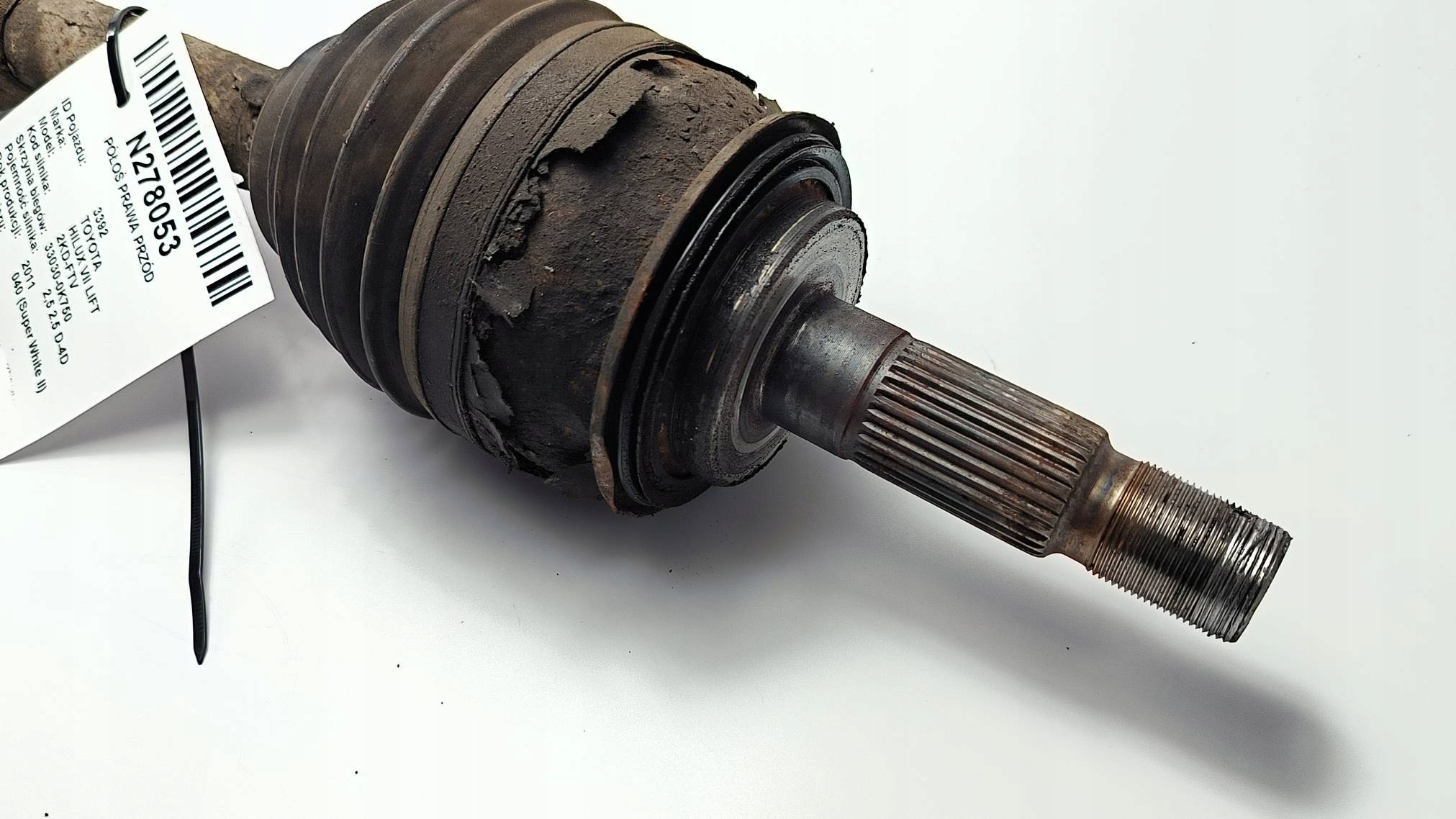 semi-axis right front 2.5 D-4D TOYOTA HILUX VII LIFT