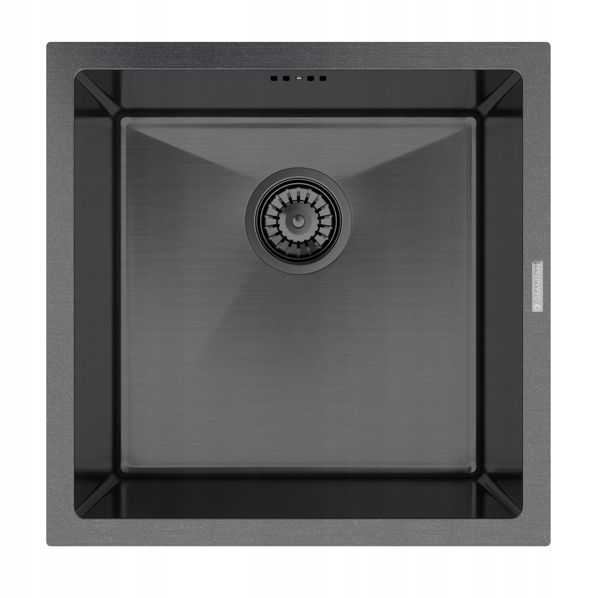 Čierny Podkomorový Jednokomorový Podhľadový Drez Z Ocele, BARI44