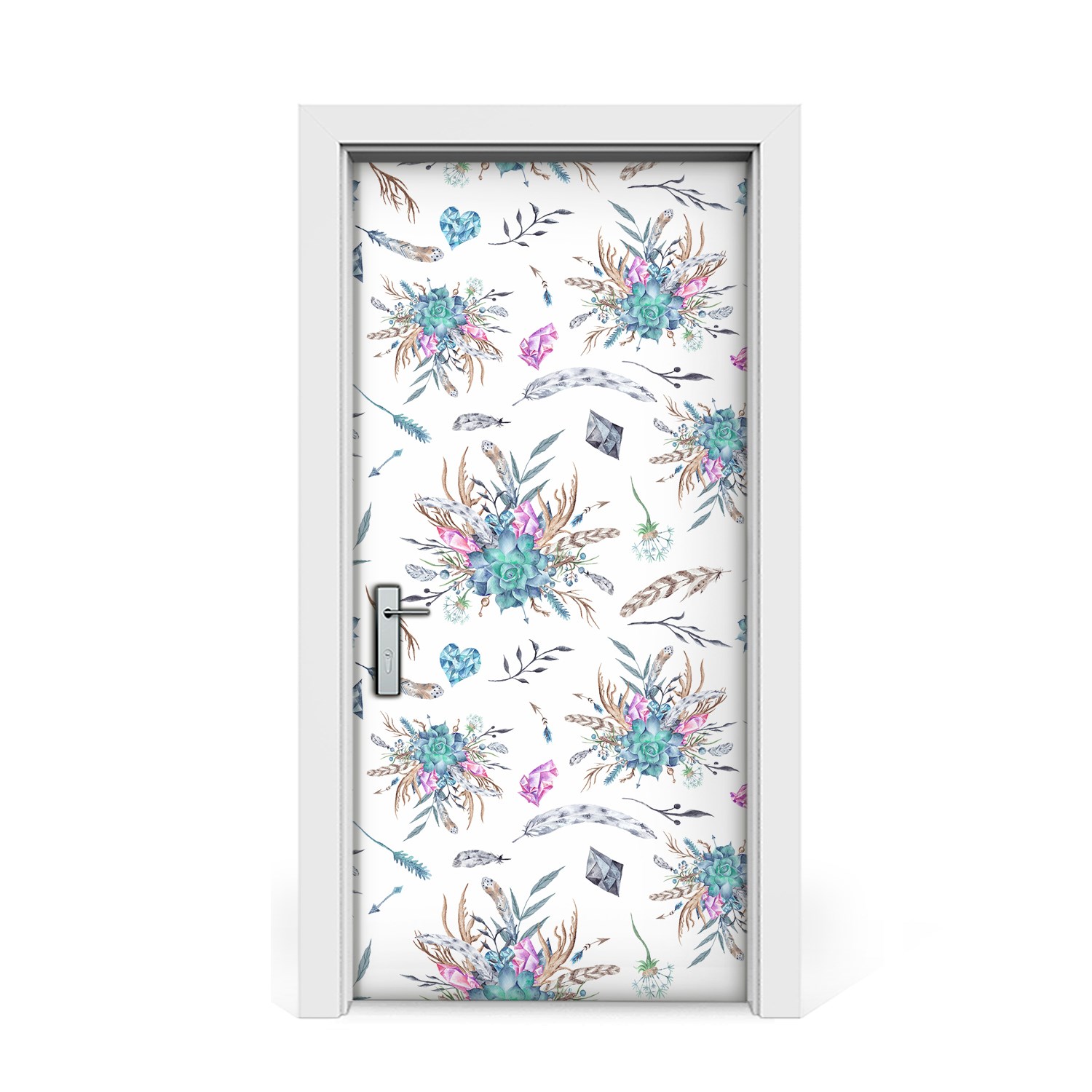 

Naklejka na drzwi okleina Pióra Pastele 95x205