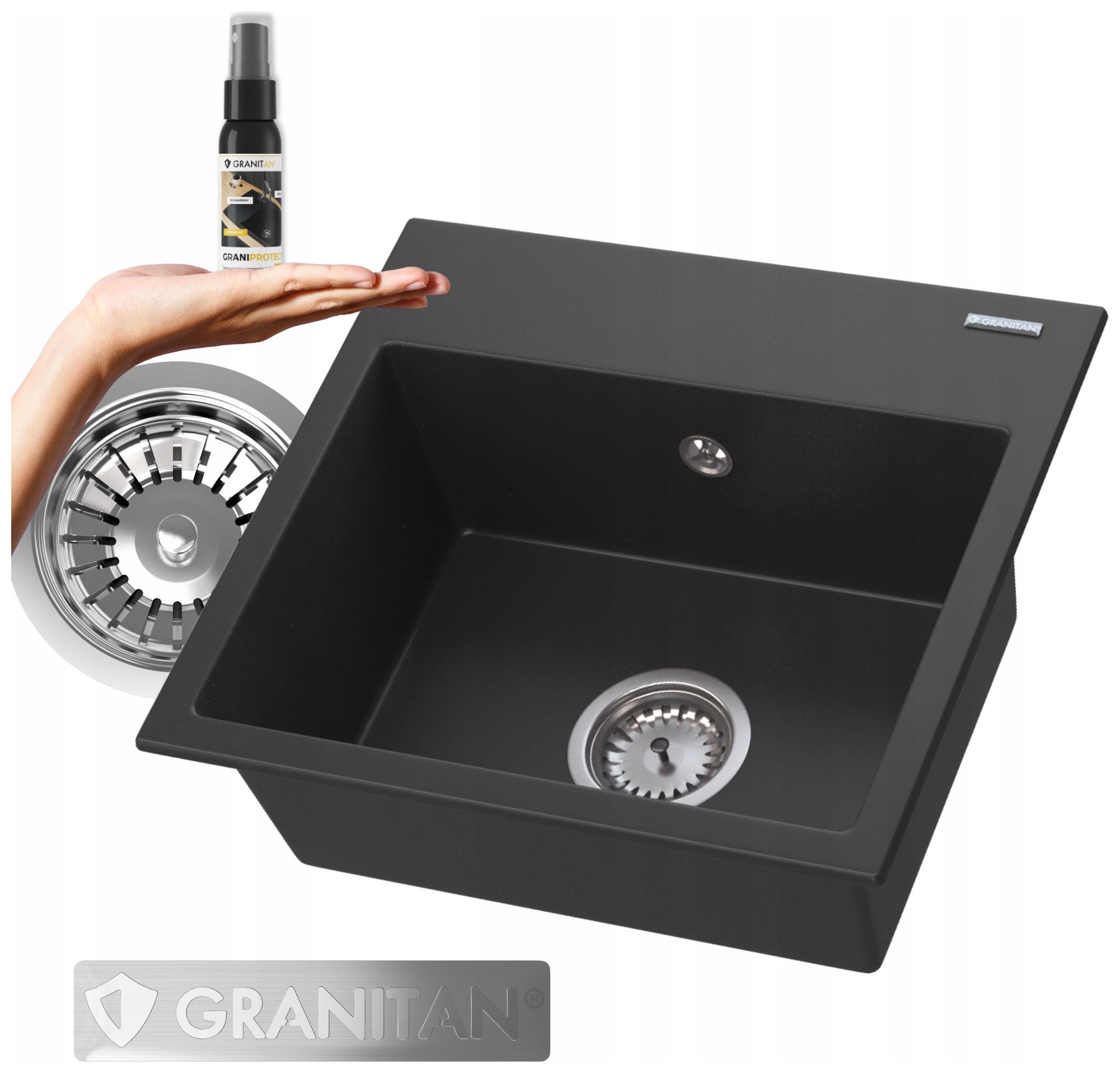 Granitový jednokomorový drez Mini Sifón Sada 3v1 do kuchyne