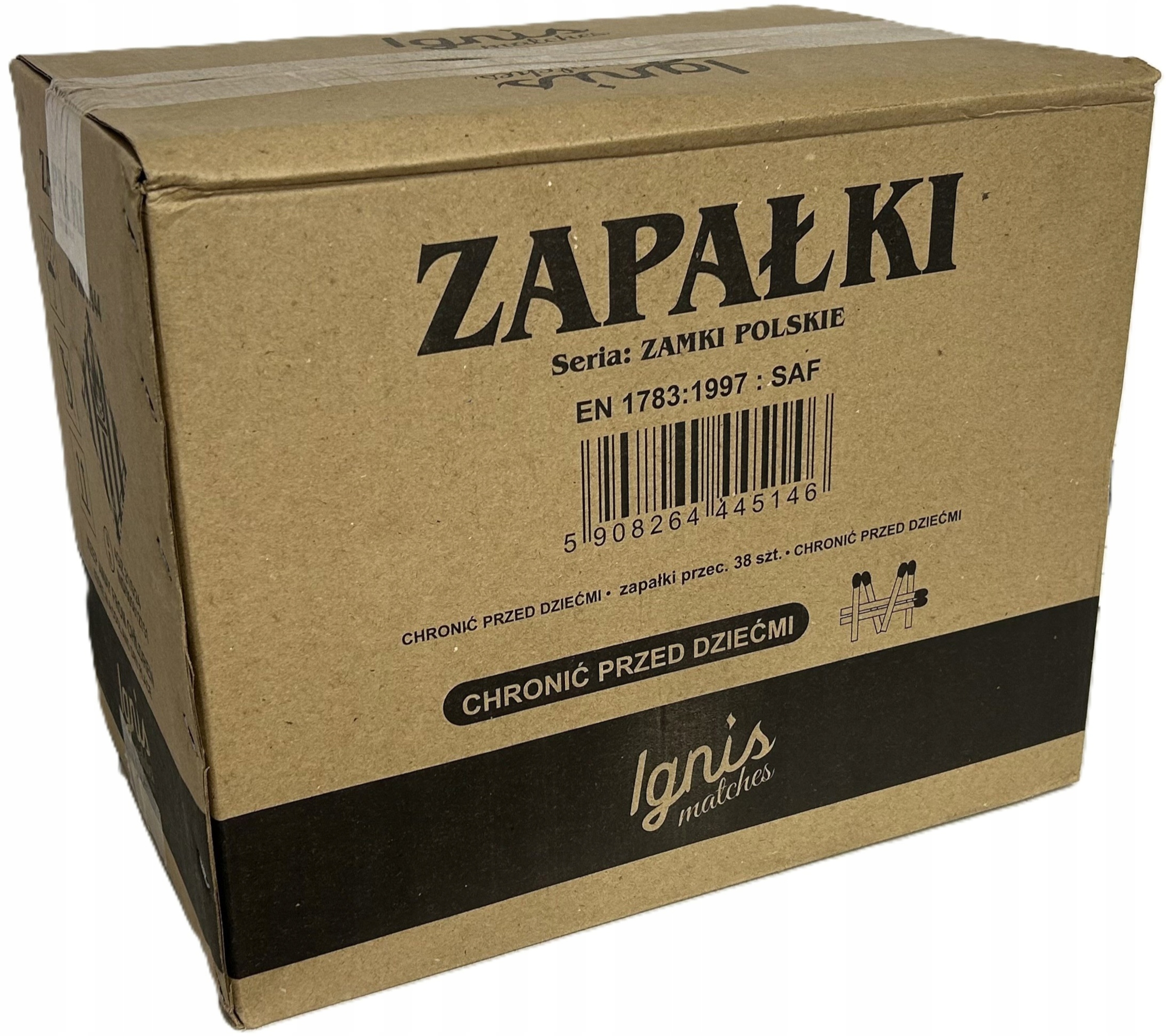 Zapałki Zwykłe Tradycyjne Gospodarcze Mononegro 1000op. 38000szt. Karton