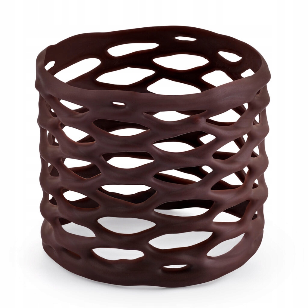 Koszyczek mini Art Grillage dekoracja ażurowa ciemna czekolada 42szt