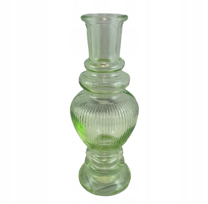 WAZON ŚWIECZNIK VENICE H15,5 CM SOFT GREEN mix WZORÓW
