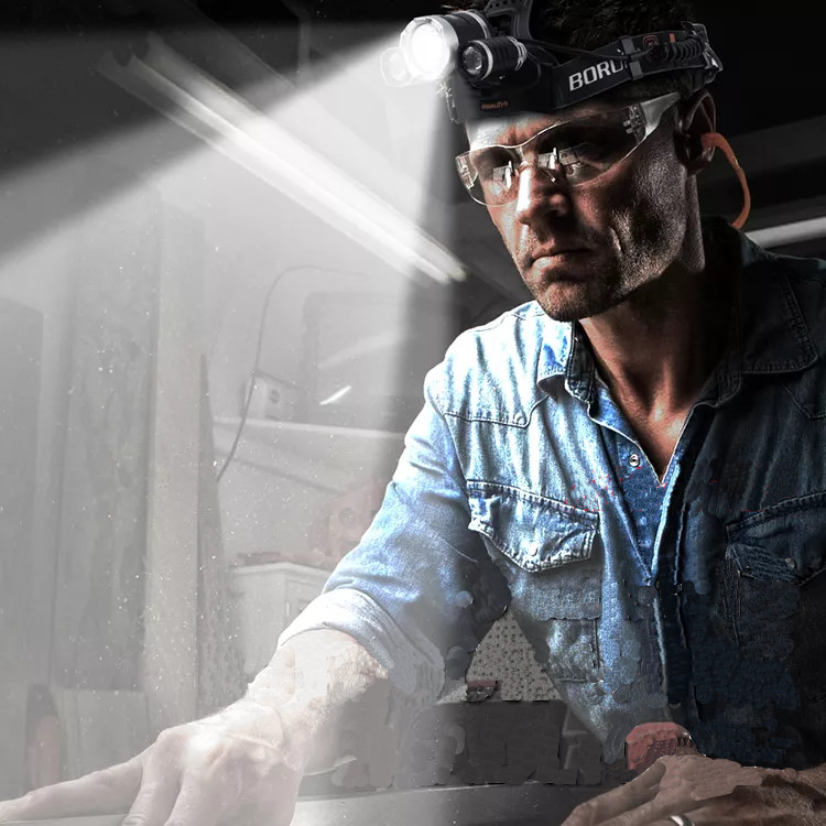 MOCNA LATARKA CZOŁOWA 3 x LED T6 CREE CZOŁÓWKA 2 ŁADOWARKI 2 AKUMULATORY Kod producenta rj3000