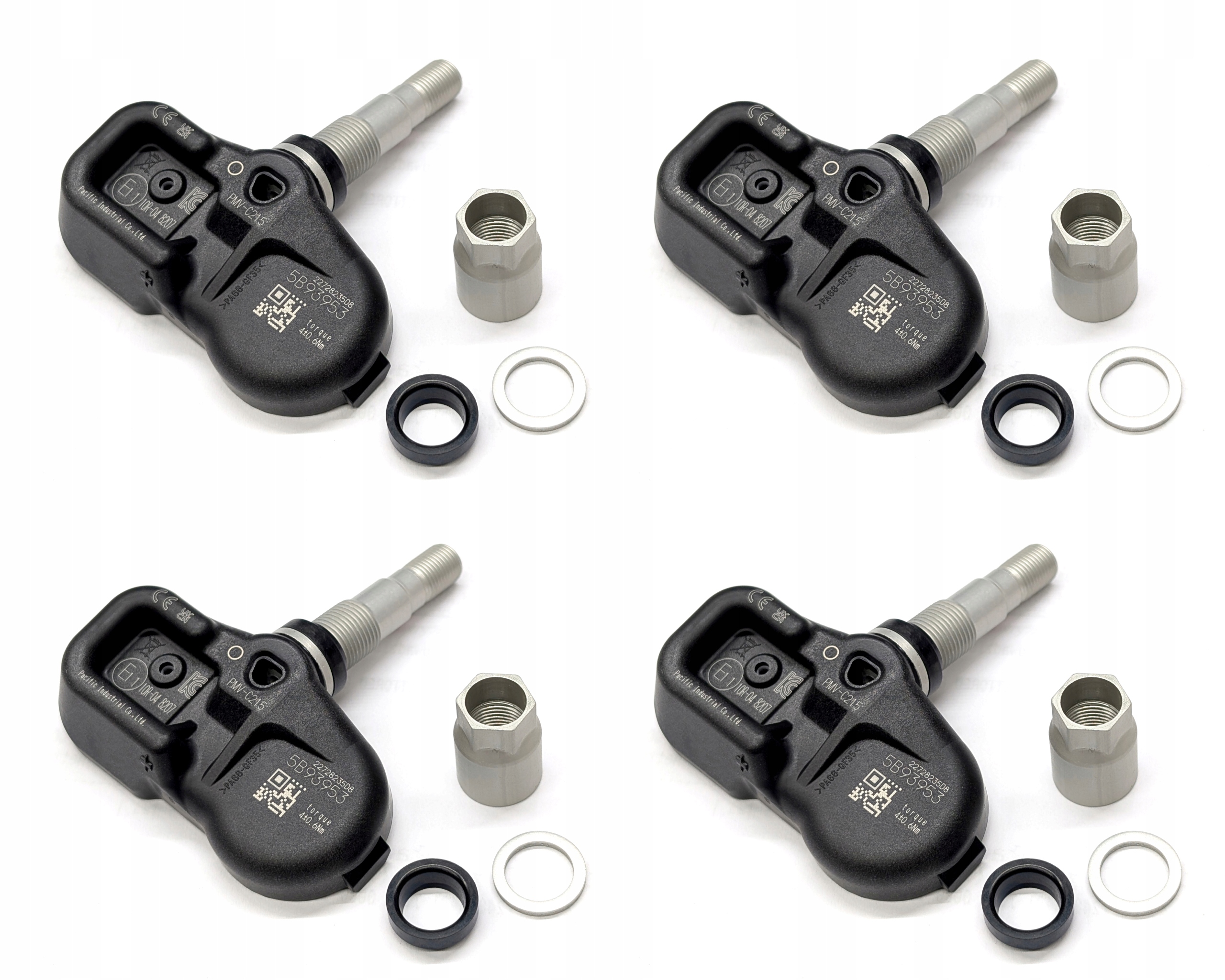 4x Nový originálny snímač tlaku Tpms Toyota RAV-4 Camry 42607-48020-VK