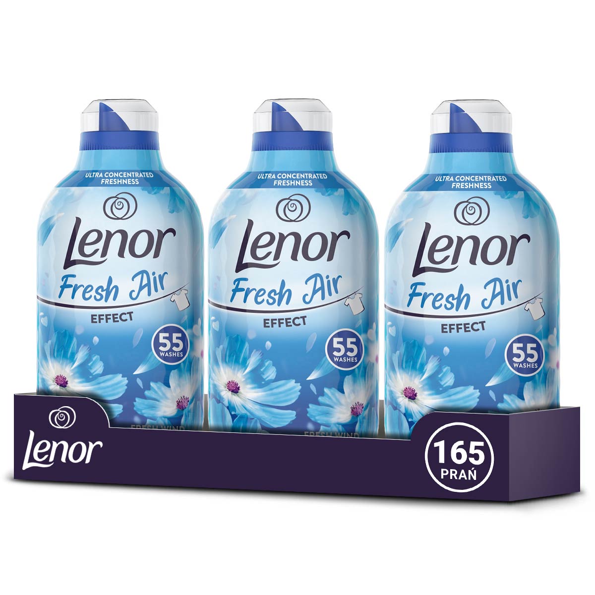 Levně Sada Lenor Fresh Air Fresh Wind tekutá aviváž 165 praní, 3x770ml