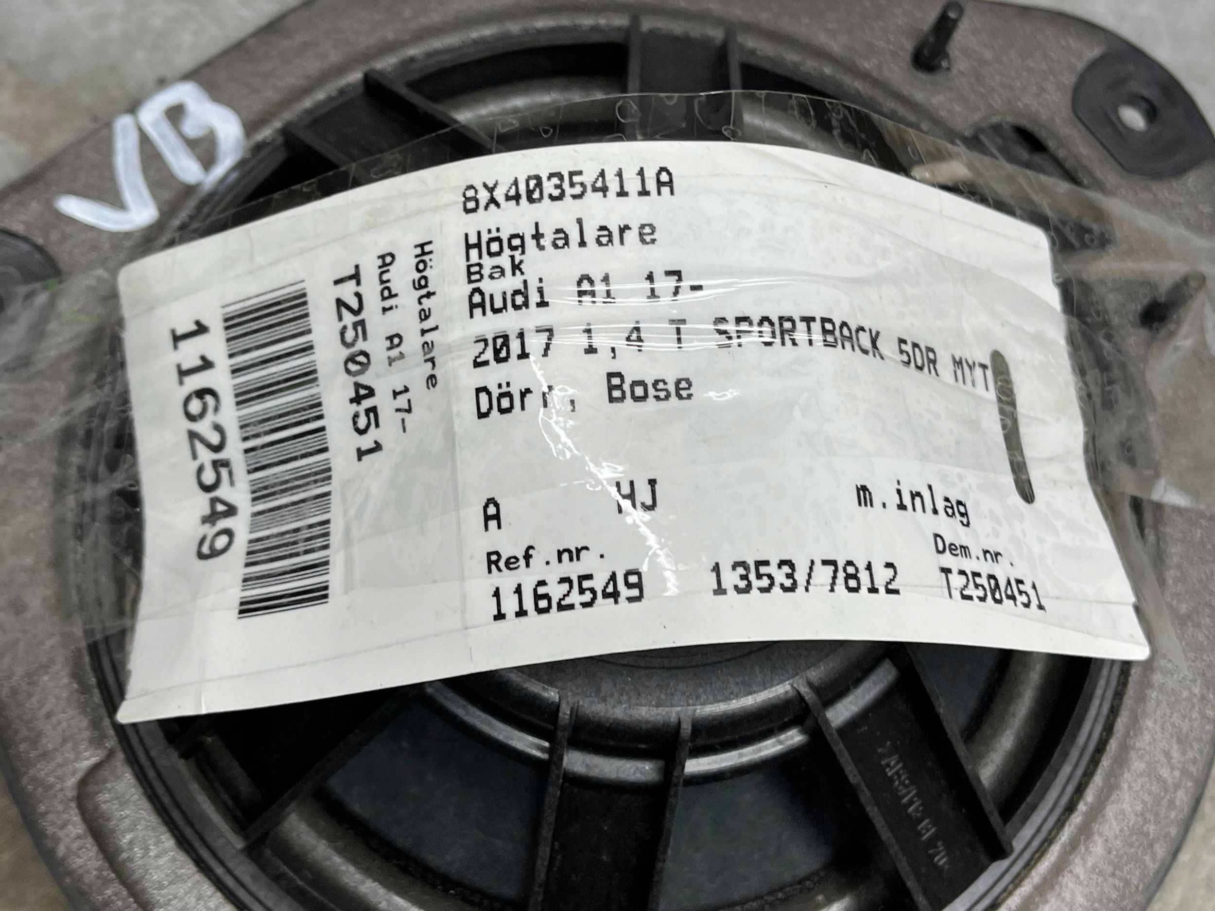 speaker door front front BOSE AUDI A1 8X 5D 8X4035411A !J