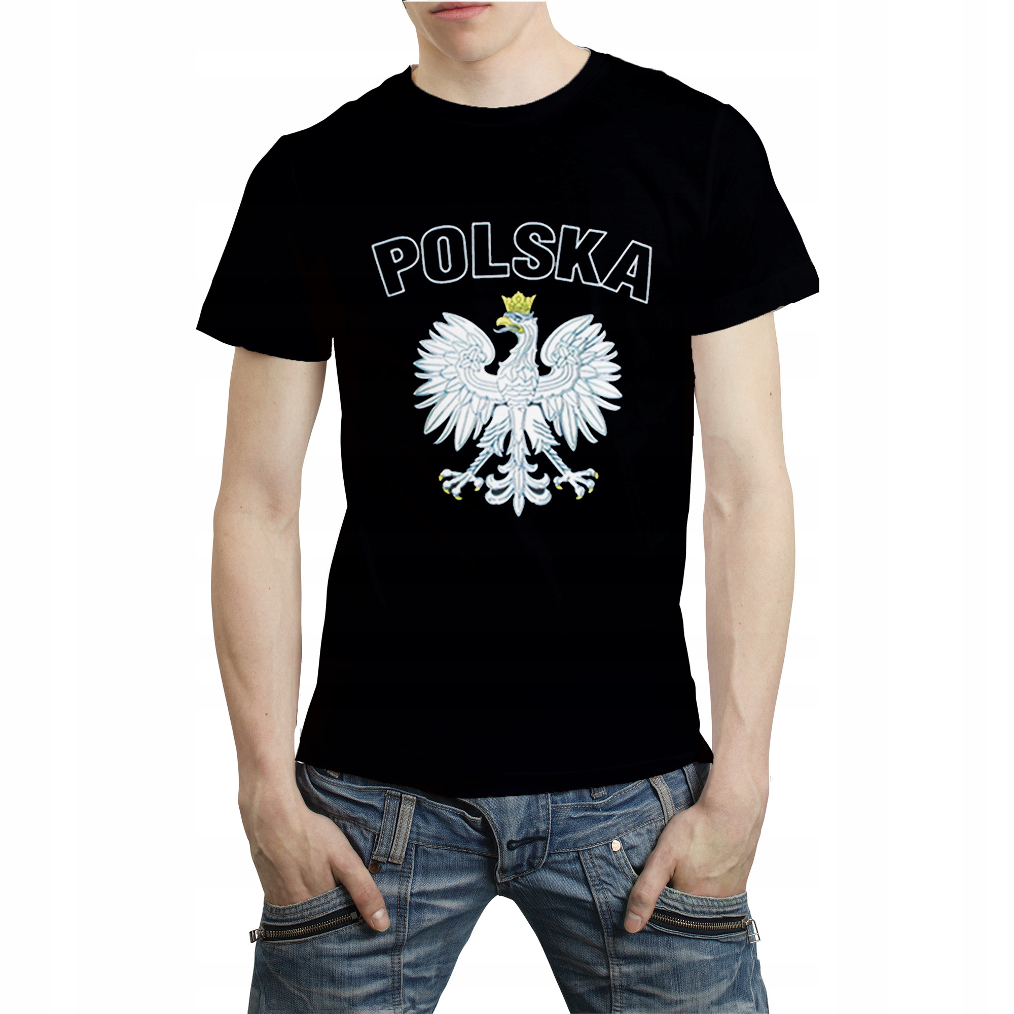 

Koszulka Kibica Polska Tshirt z Orłem Wxm S czarna