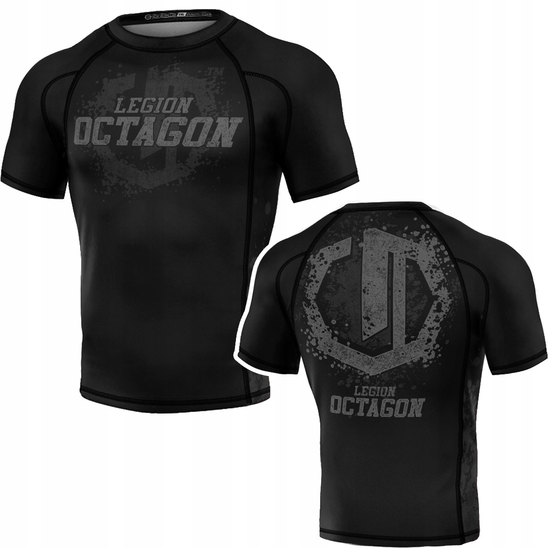 Rashguard Z Krótkim Rękawem Octagon Legion Grunge Czarny r. L