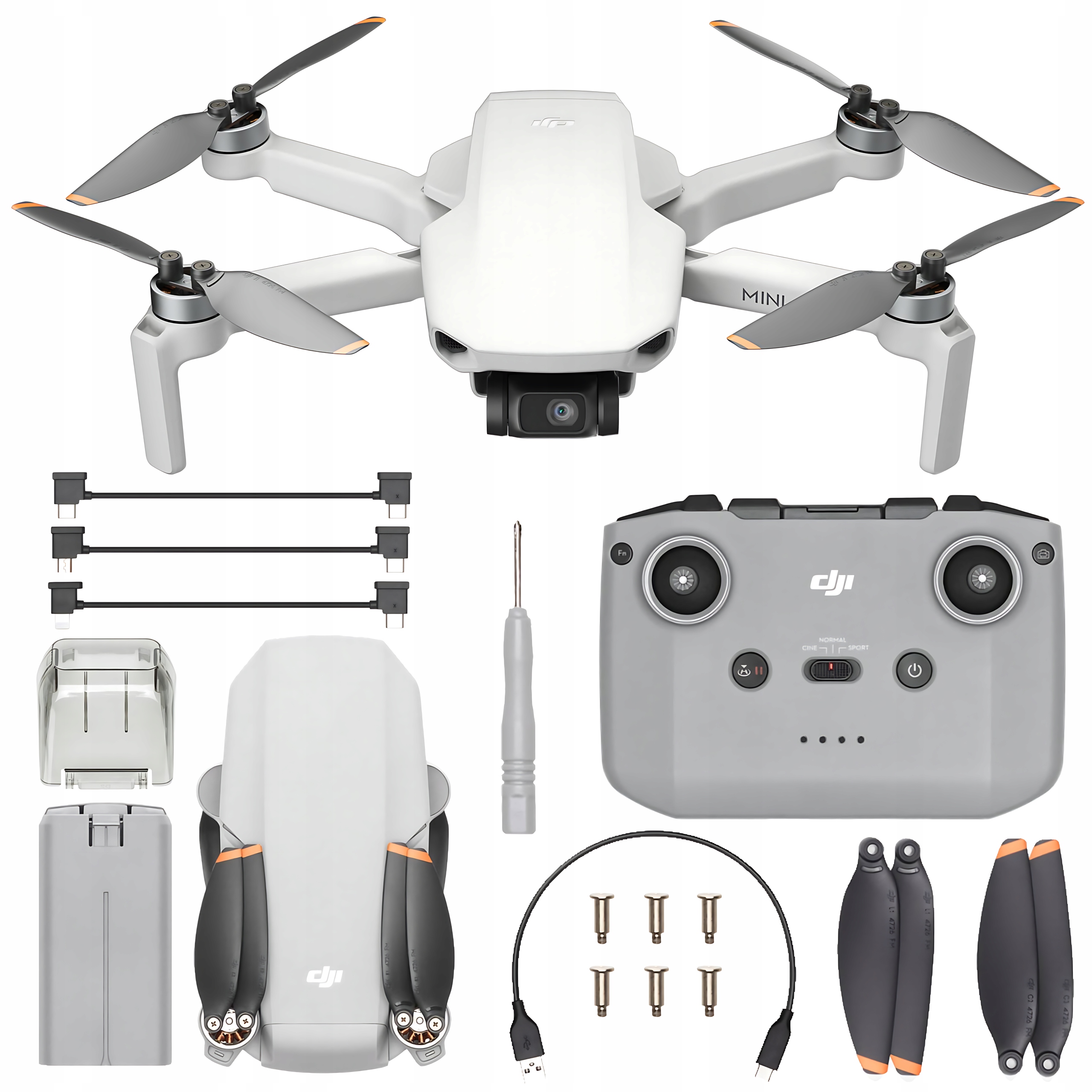 Dron Dji Mini 4K RC-N1 Z Kamerą 4K Mini 2 2250mAh Kontroler Rc N1 Do 250g