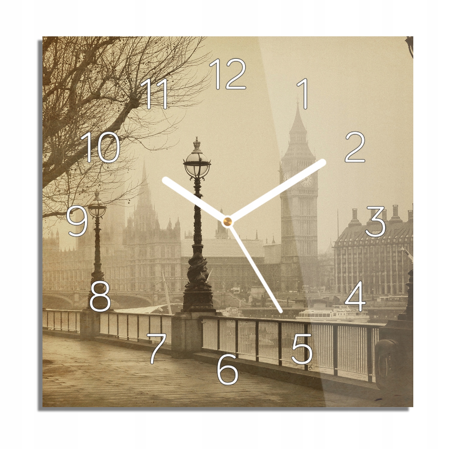 

Ulica Big Ben noc foto-zegar na ścianę 30x30 cichy