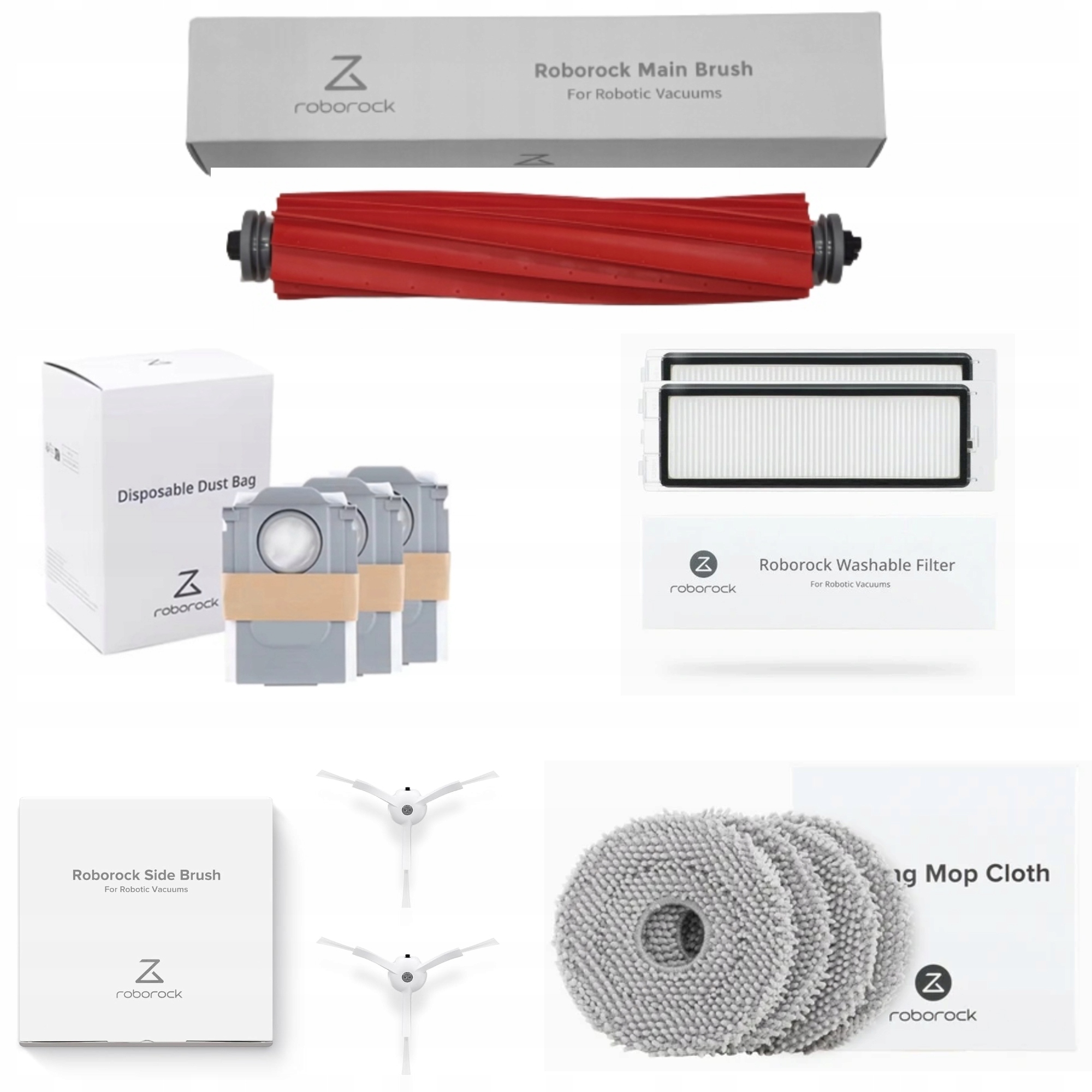zestaw akcesoriów Roborock QRevo MaxV/S/Pro filtry szczotki mopy