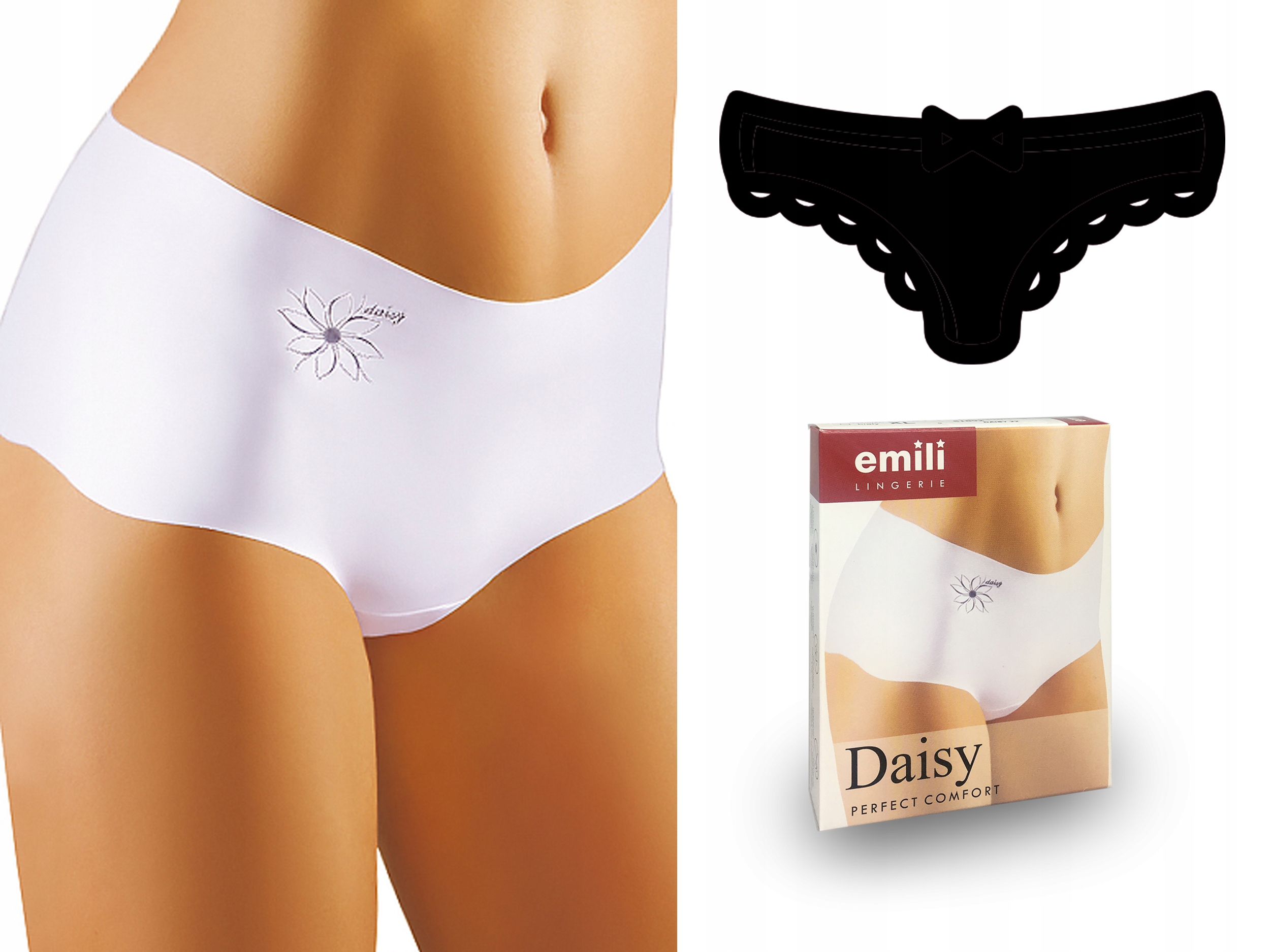 

Emili Daisy Laserowo Cięte Figi czarny XL