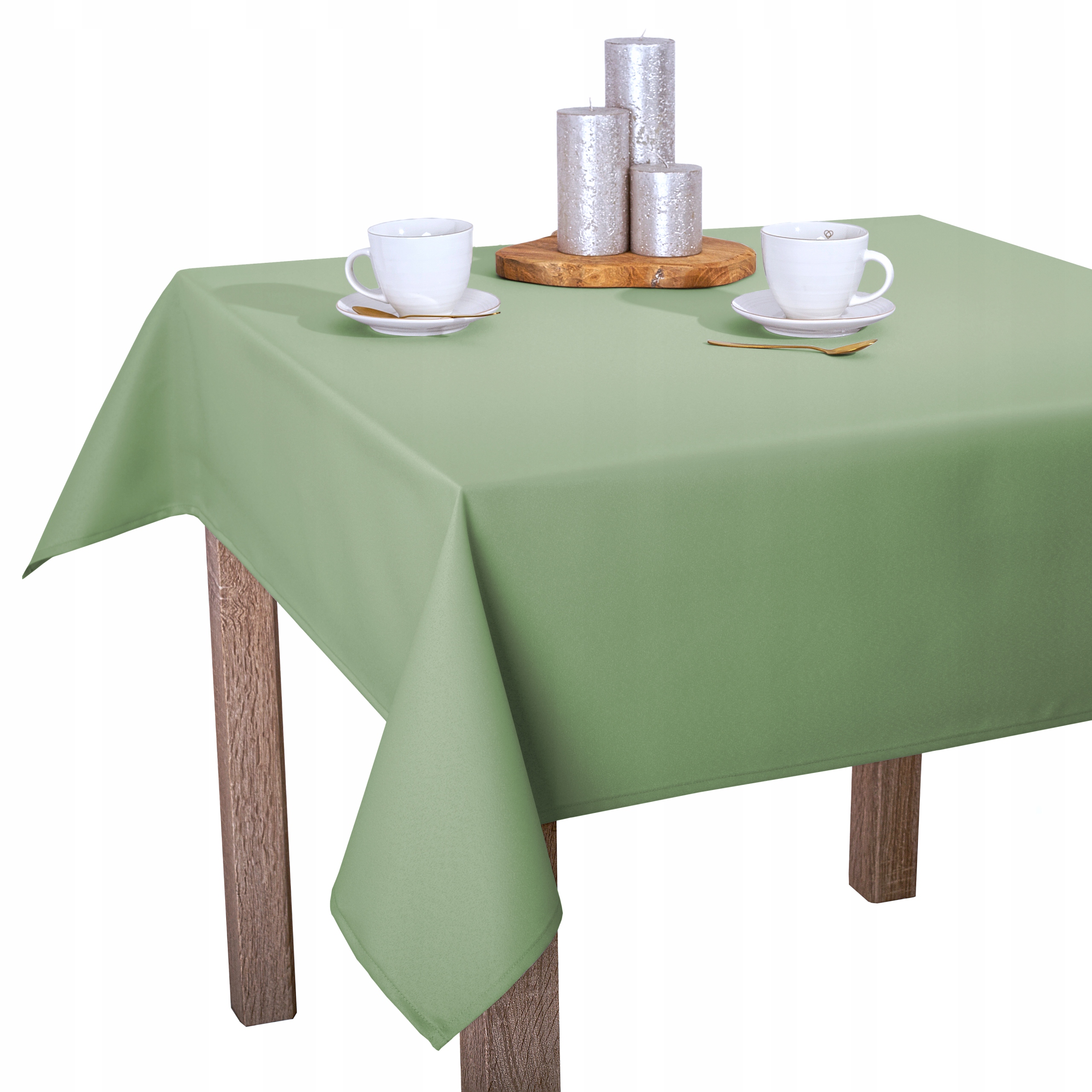 Ubrus Hladký Olivový Skvrnitý Obšitý O1 Laura 130x310 cm